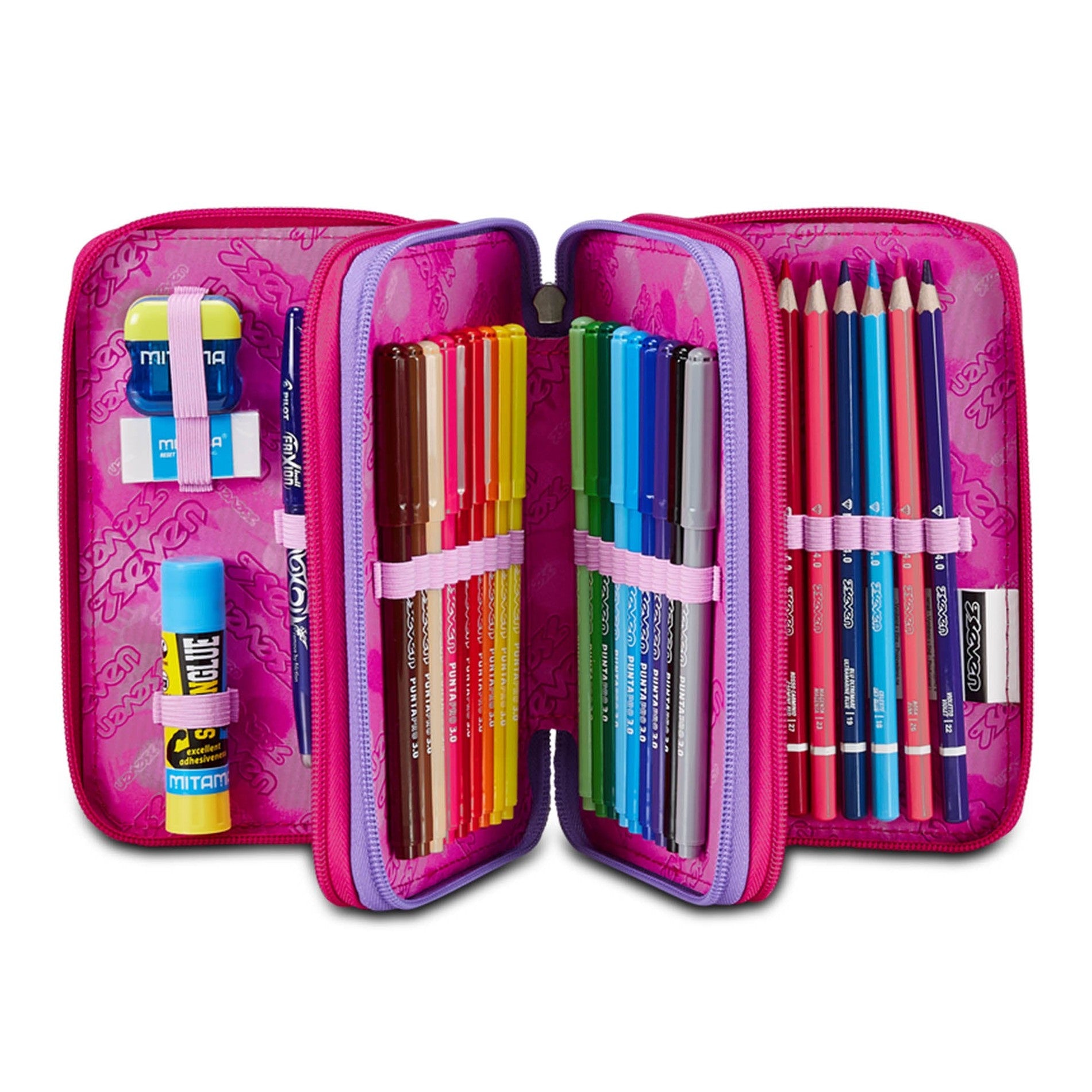 Seven Astuccio 3 Zip Draft Heart