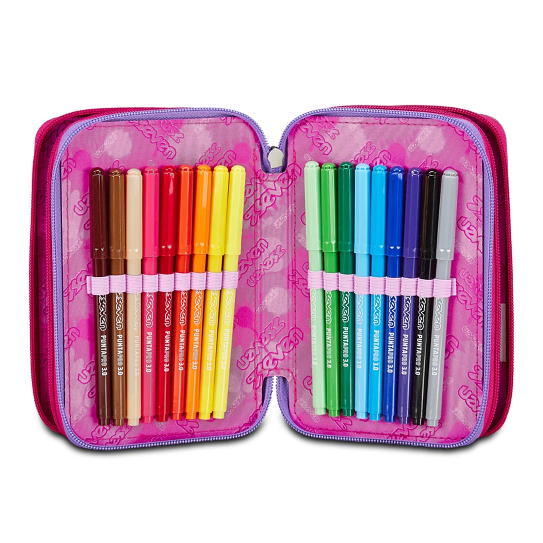 Seven Astuccio 3 Zip Draft Heart