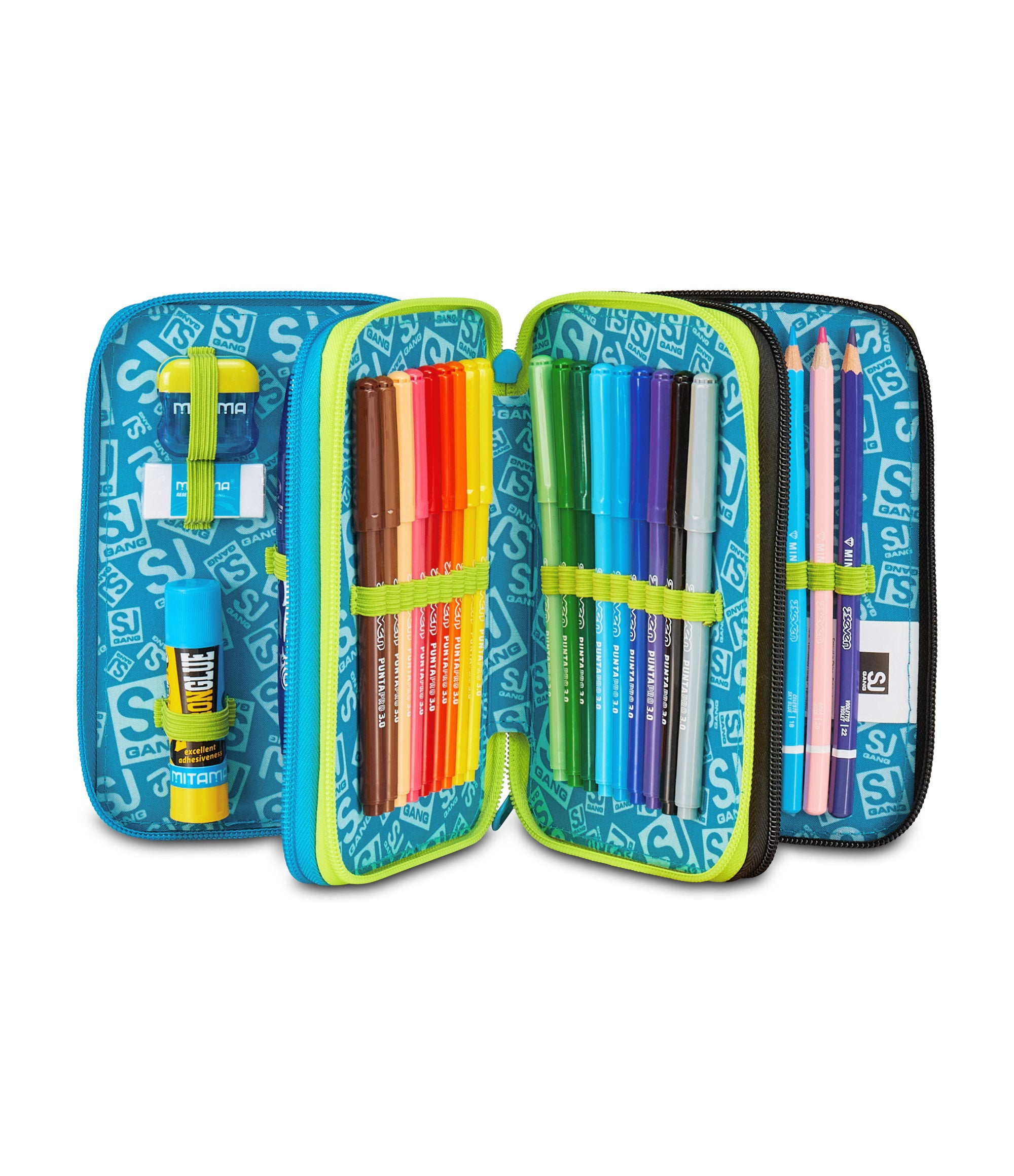 Sj Gang Astuccio 3 Zip Led Look