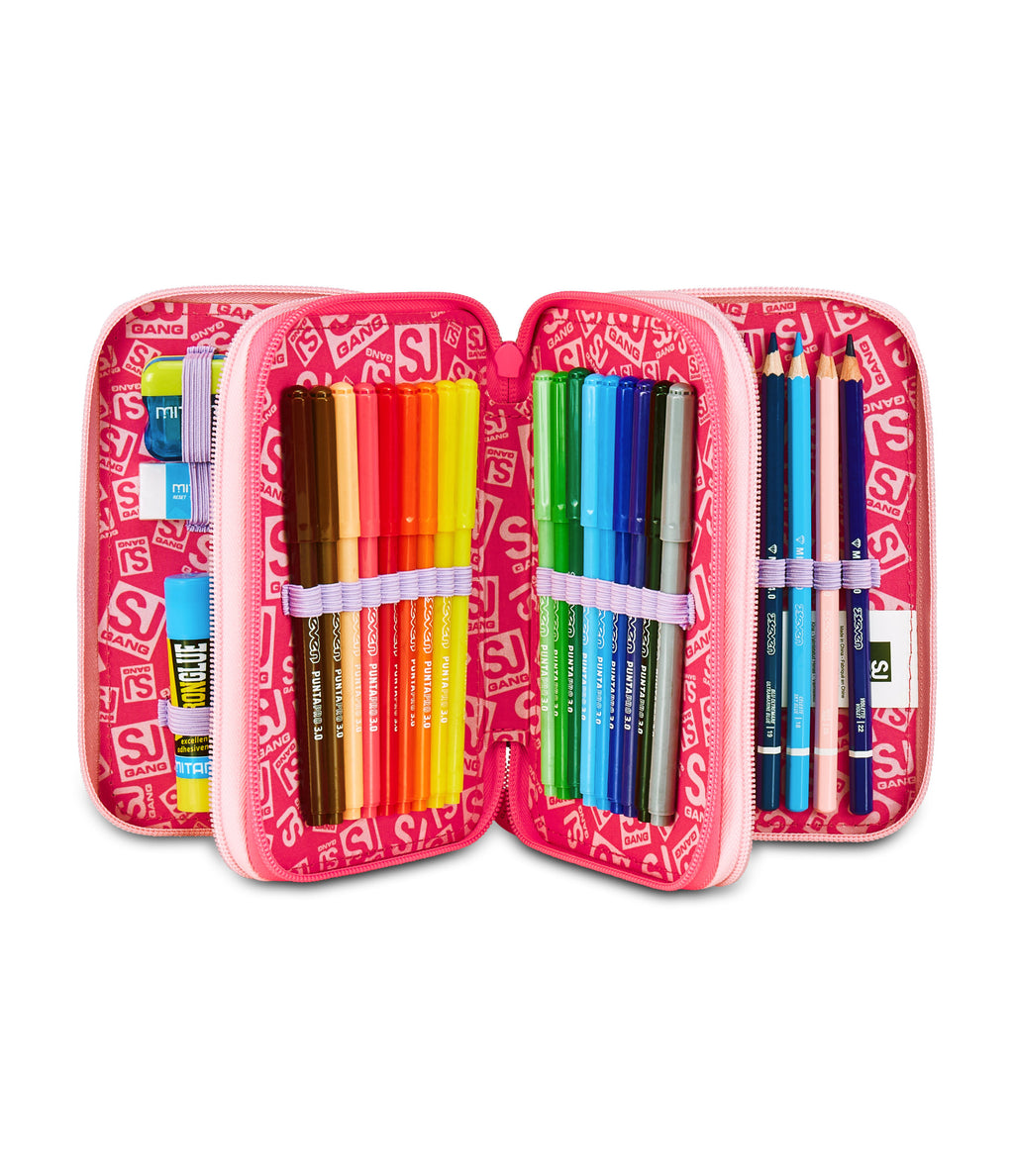 Sj Gang Astuccio 3 Zip Cat Led
