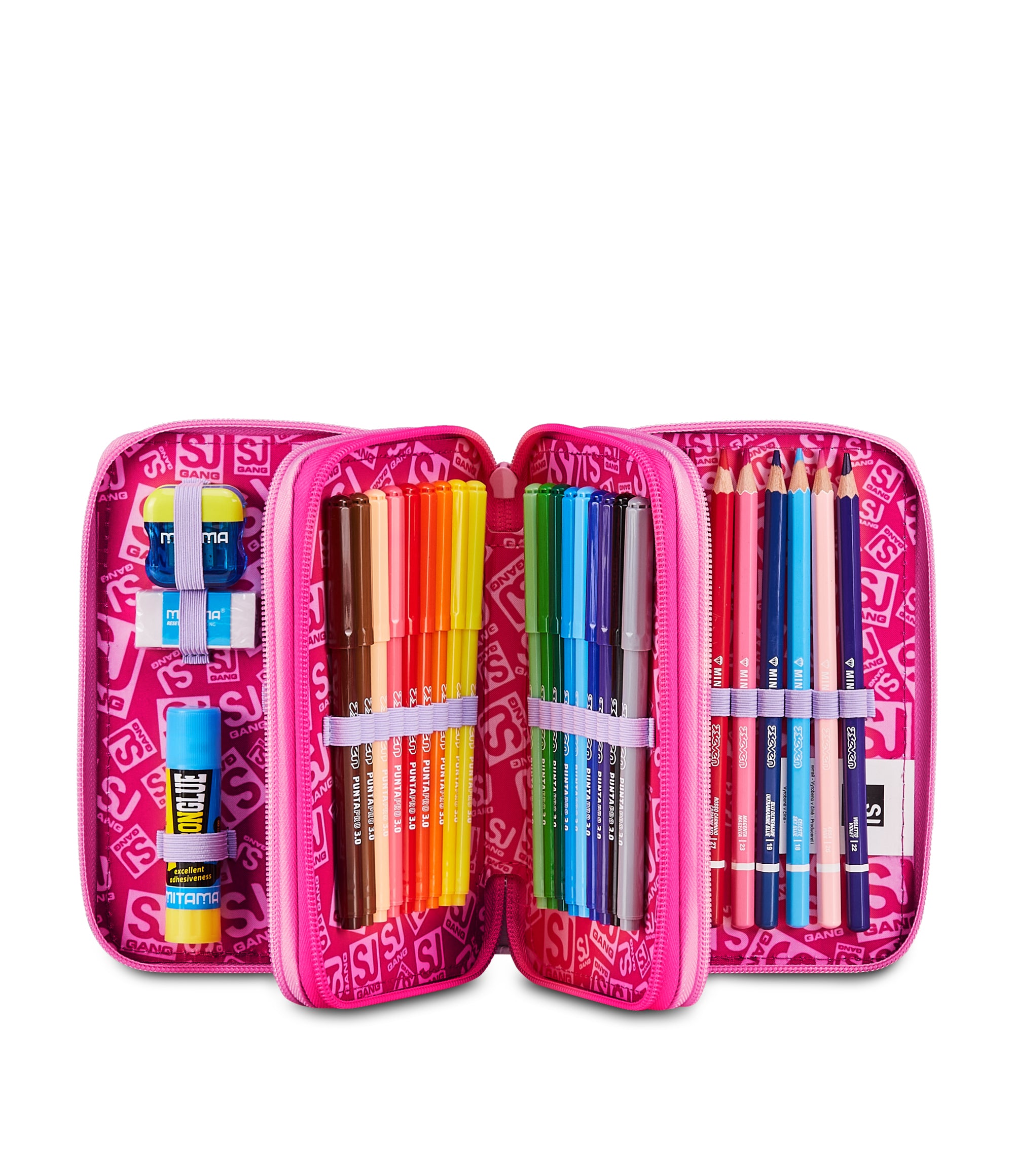Sj Gang Ast.3 Zip Sj Gang Soft Pouch Girl