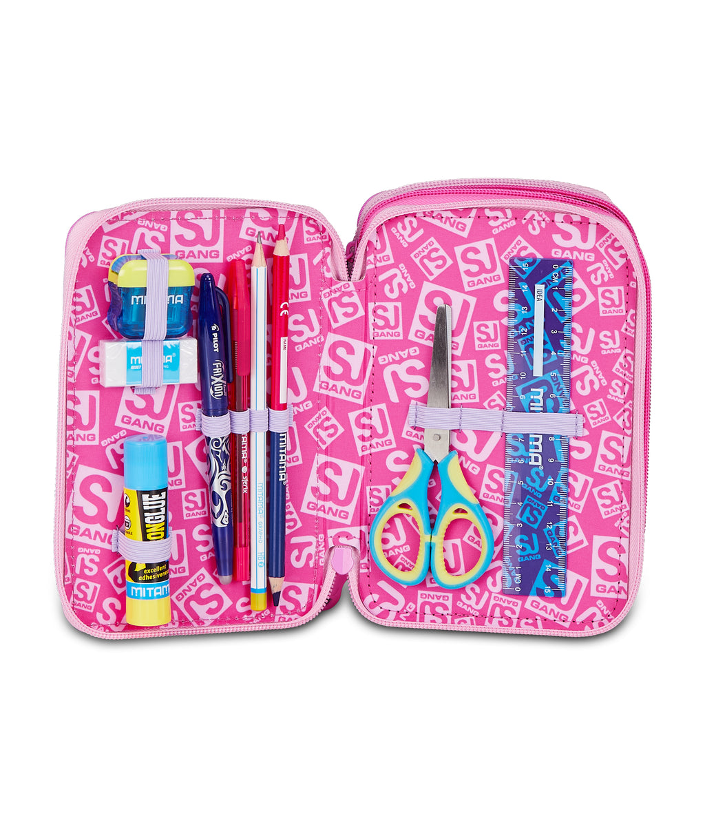 Sj Gang Astuccio 3 Zip Fluffy Pink Girl - Immagine 4