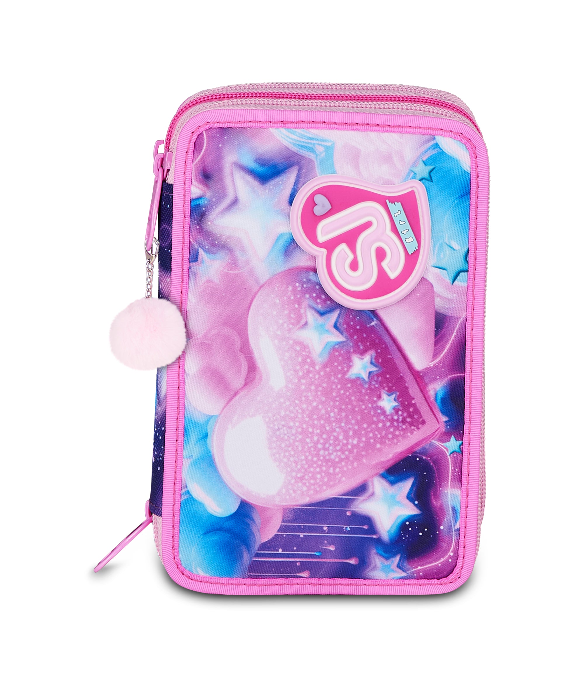 Sj Gang Astuccio 3 Zip Fluffy Pink Girl - Immagine 7