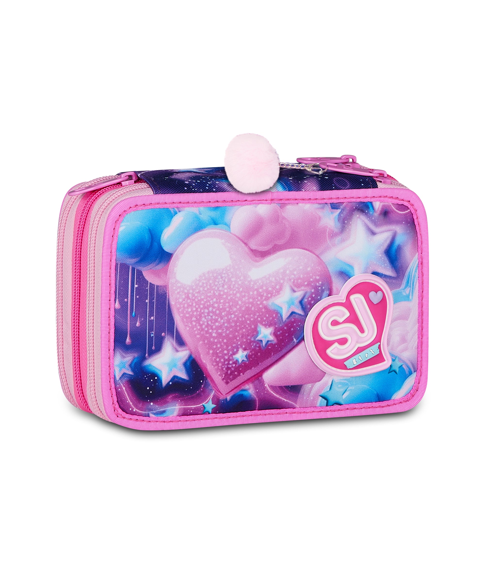 Sj Gang Astuccio 3 Zip Fluffy Pink Girl - Immagine 9