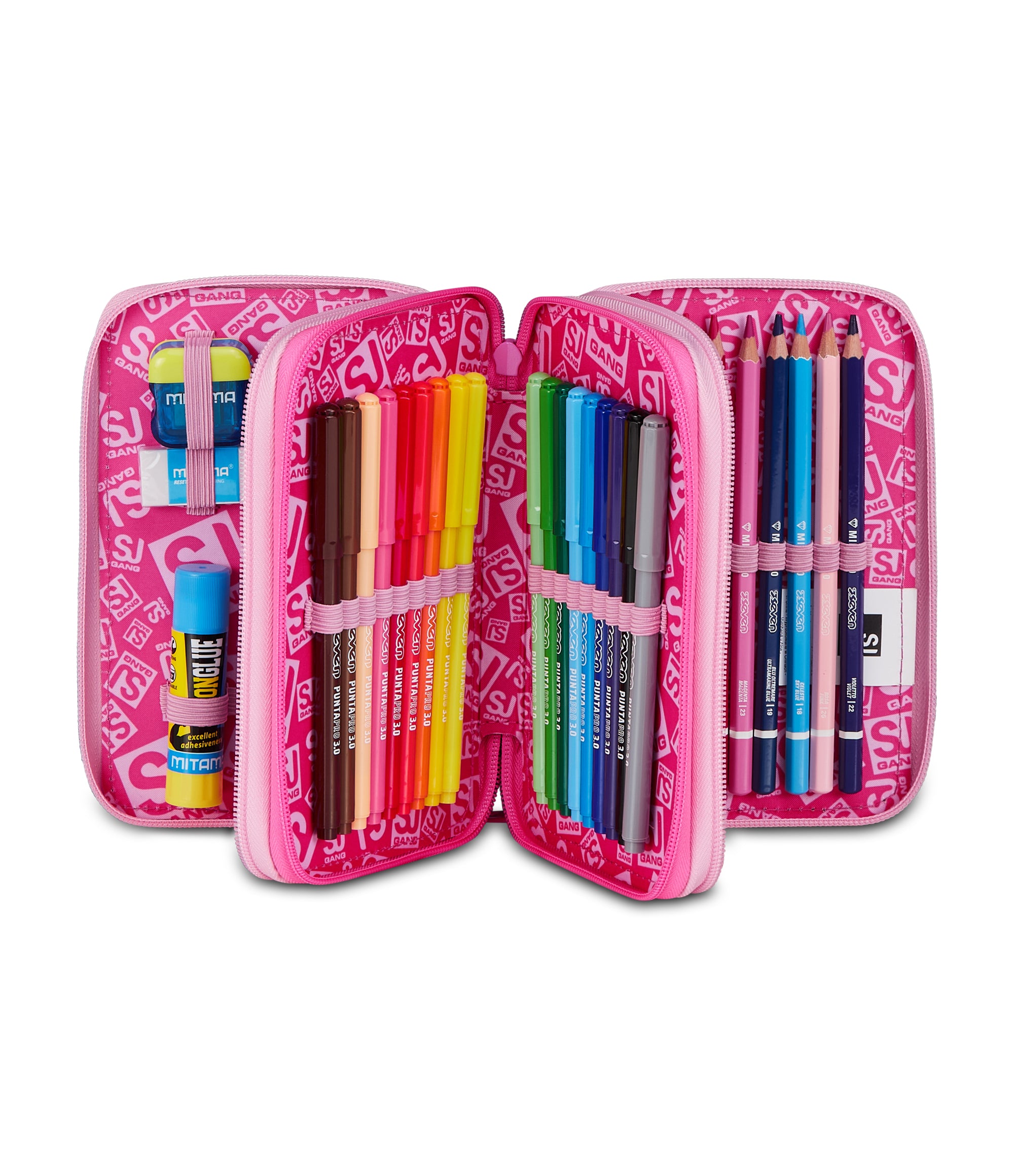 Sj Gang Astuccio 3 Zip Heart Buddy Girl - Immagine 3