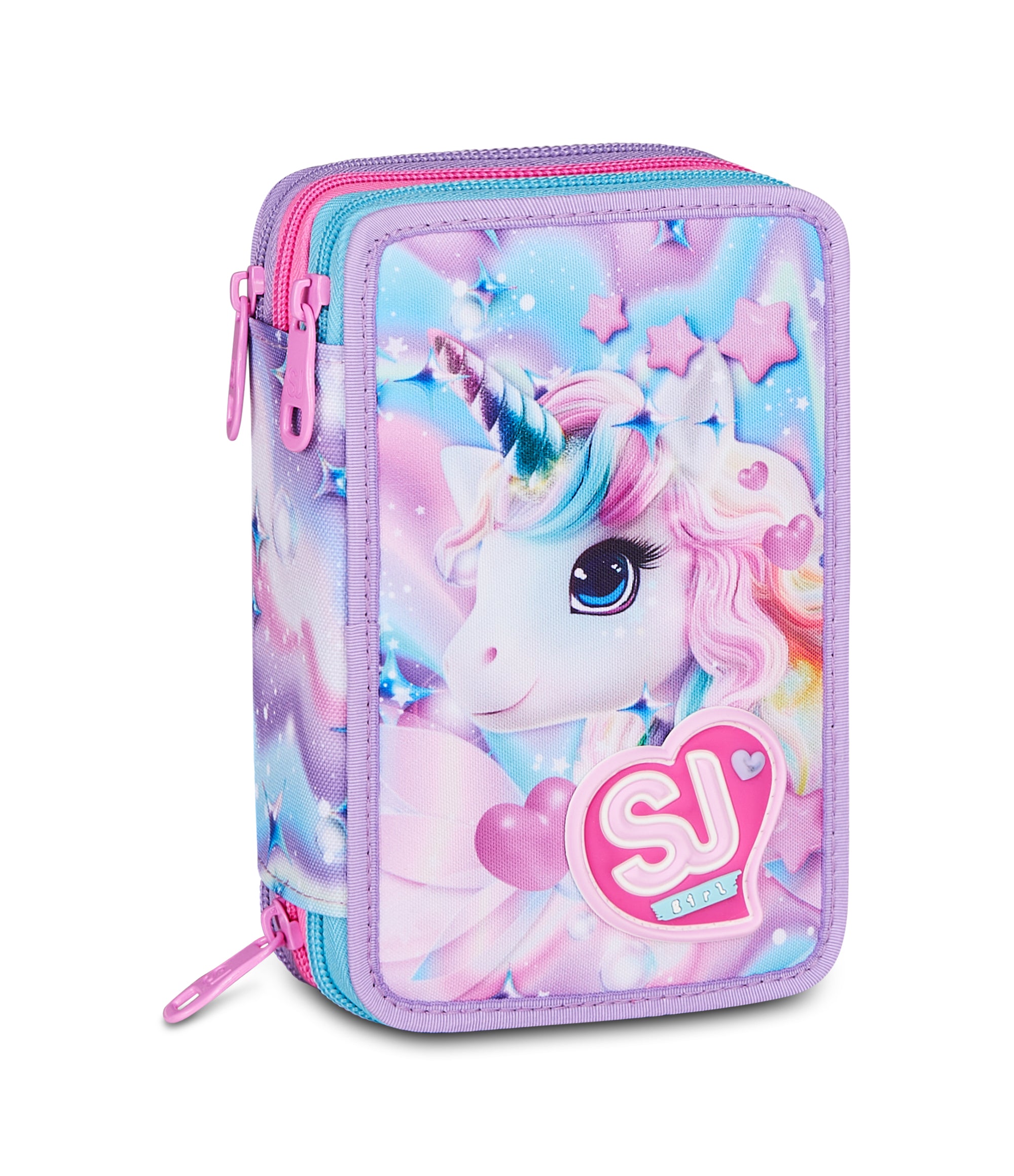 Sj Gang Astuccio 3 Zip Glow LED Unicorn Girl - Immagine 2