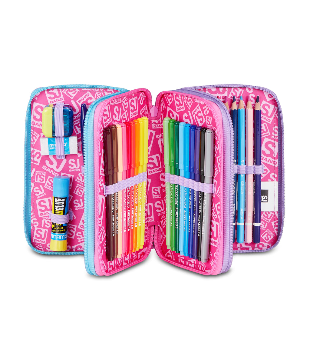 Sj Gang Astuccio 3 Zip Glow LED Unicorn Girl - Immagine 3