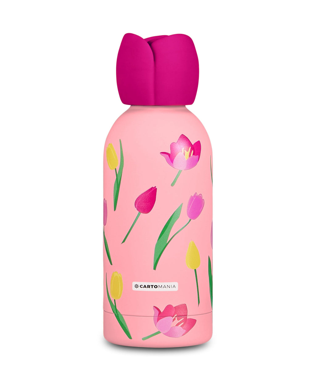 BOTTLE CON TAPPO SAGOMATO 500ML FIORI CARTOMANIA CHILL & REF