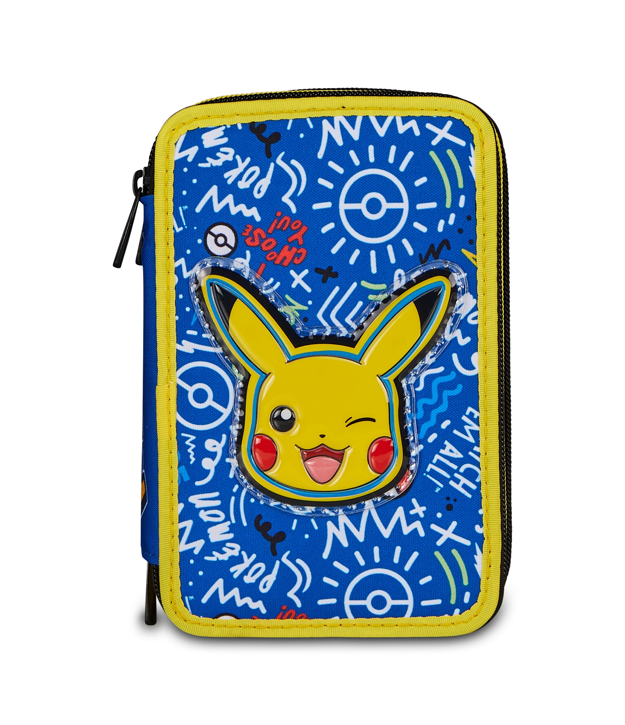 Pokémon Set Scuola Zaino, Astuccio 3 Zip e Borraccia