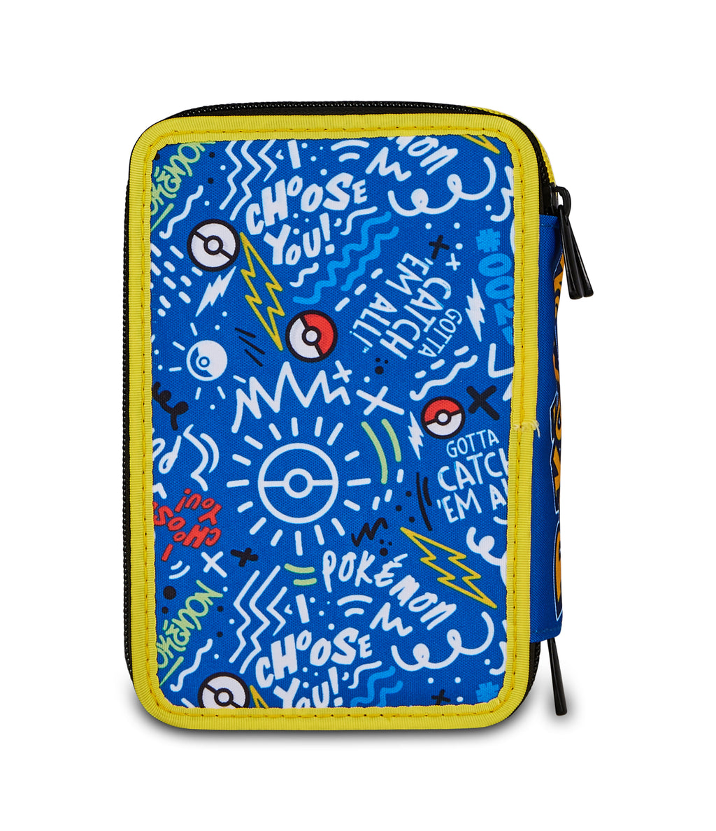 Pokémon Set Scuola Zaino, Astuccio 3 Zip e Borraccia