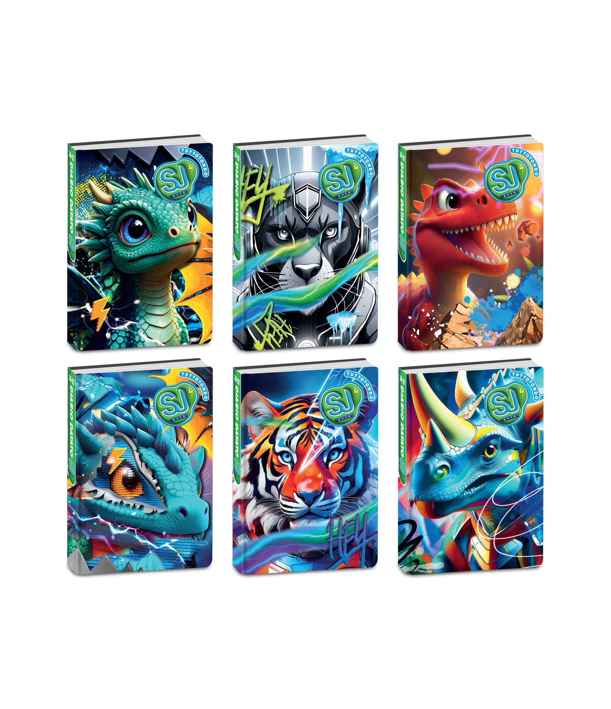 Sj Gang Diario Agenda 10M Datato Cartotecnica Animali Boy - Immagine 1