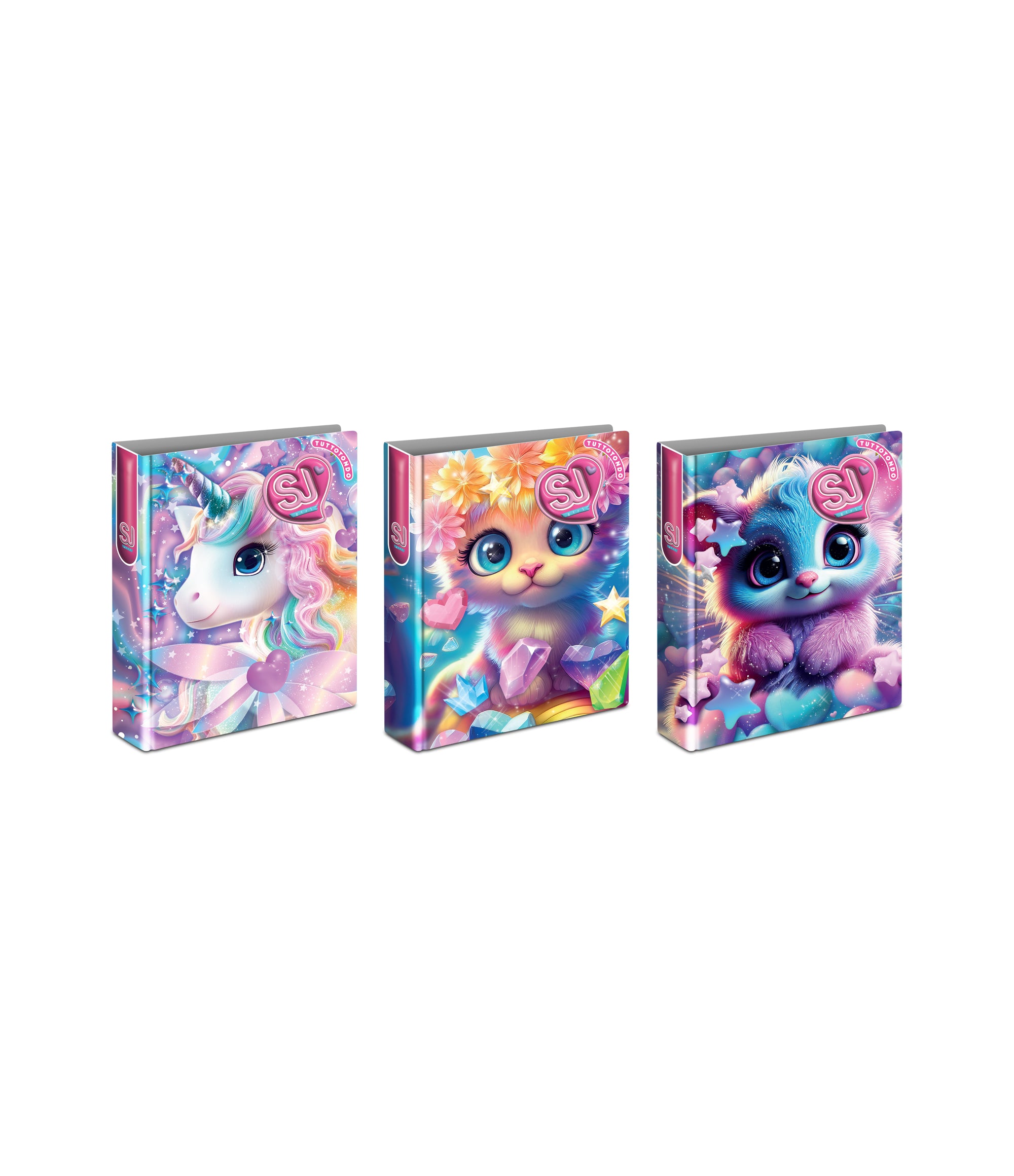 Sj Gang Copertina Anelli A4 Maxi D30 Cartotecnica Animali Girl - Immagine 1