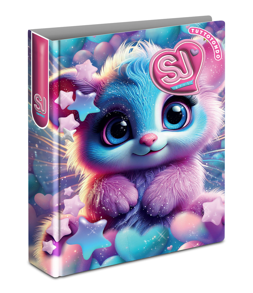 Sj Gang Copertina Anelli A4 Maxi D30 Cartotecnica Animali Girl - Immagine 3