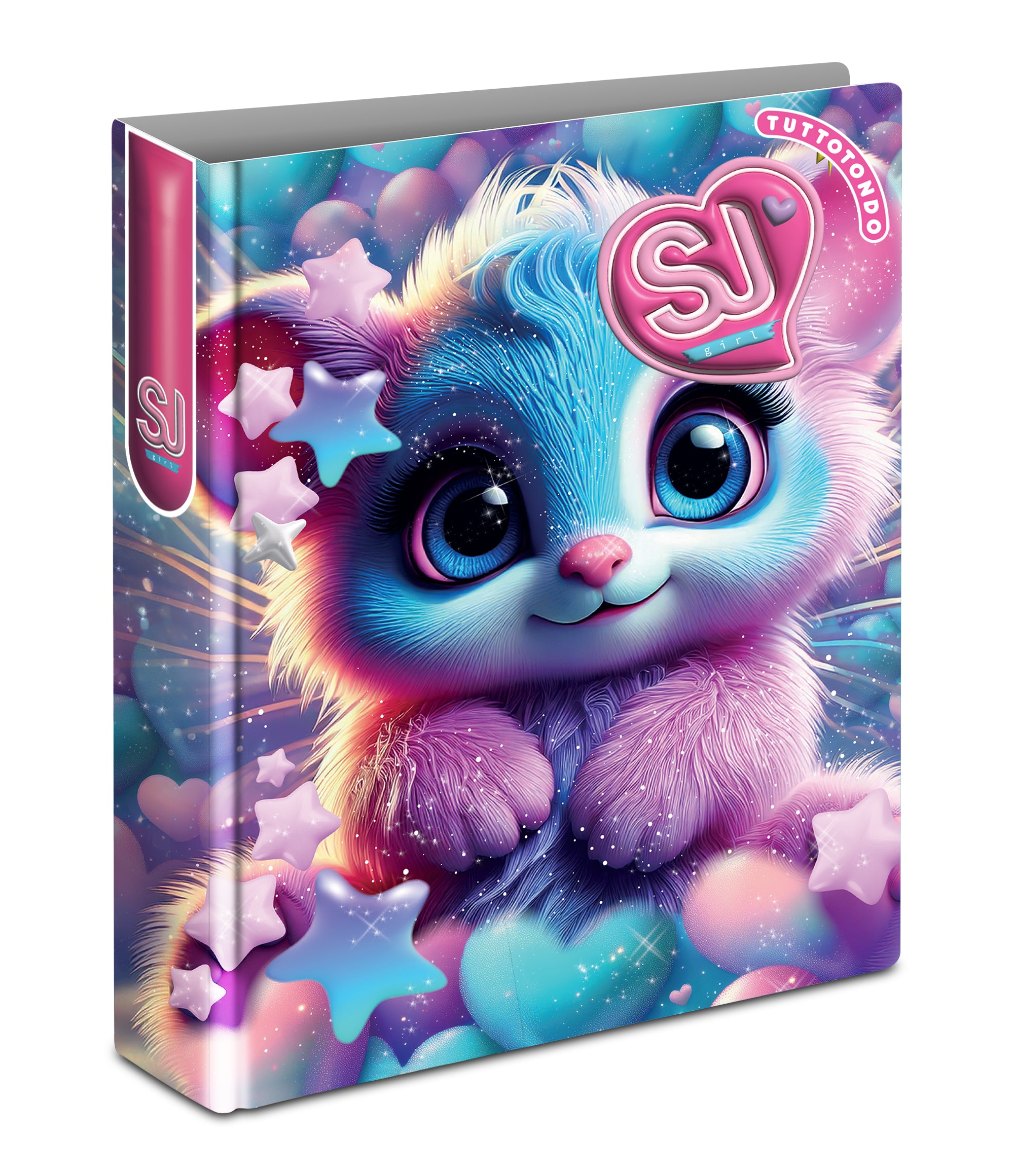 Sj Gang Copertina Anelli A4 Maxi D30 Cartotecnica Animali Girl - Immagine 3