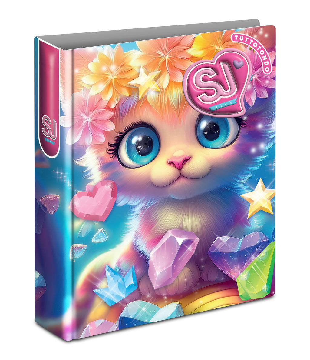 Sj Gang Copertina Anelli A4 Maxi D30 Cartotecnica Animali Girl - Immagine 4