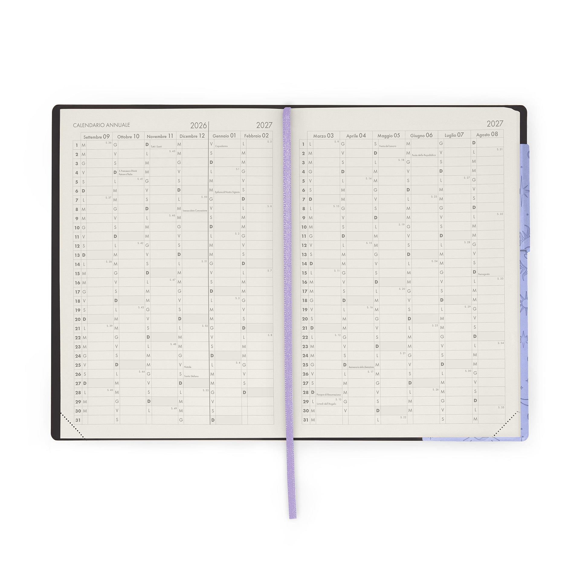 Legami Agenda Del Docente 2027 - Cosmic Lilac