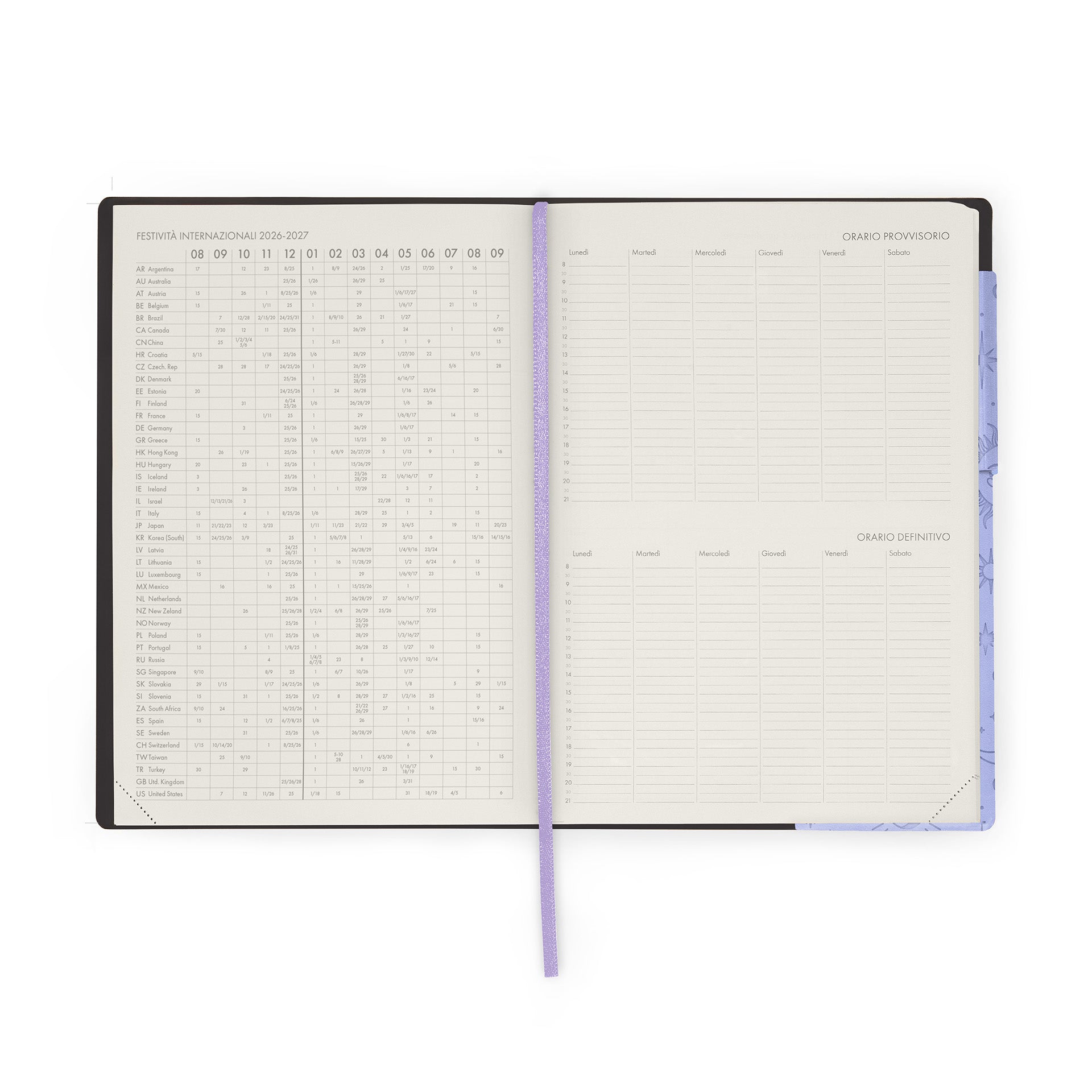 Legami Agenda Del Docente 2027 - Cosmic Lilac
