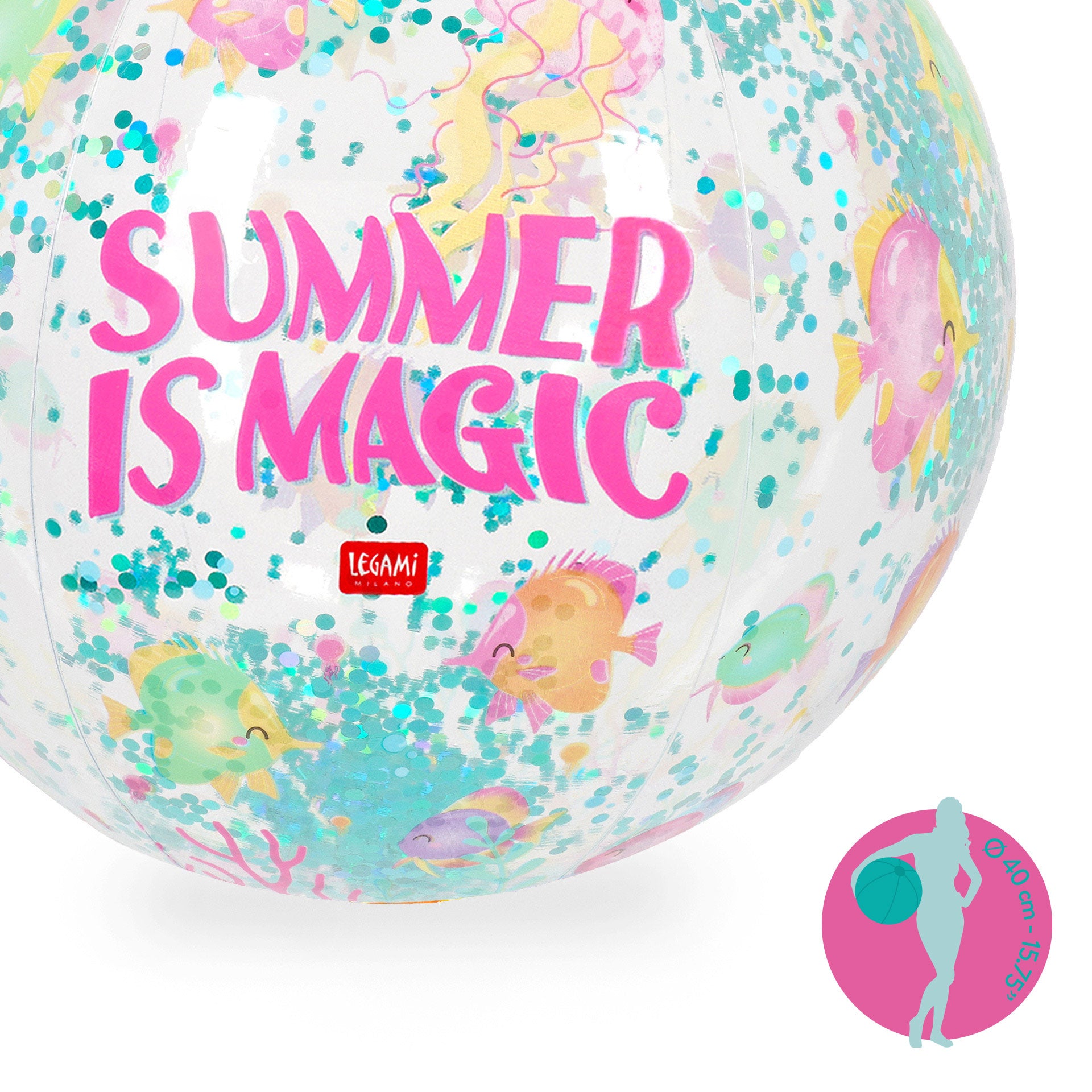 Legami Glitter Beach Ball - Summer Is Magic