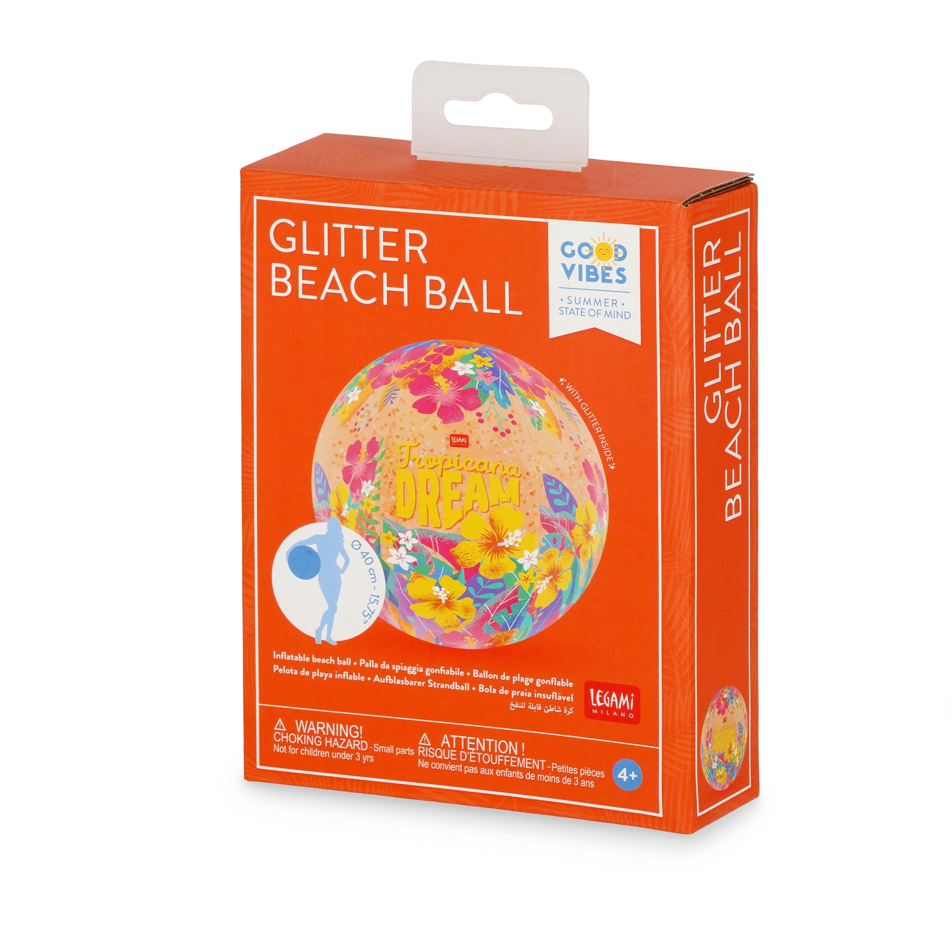 Legami Glitter Beach Ball - Tropicana Dream