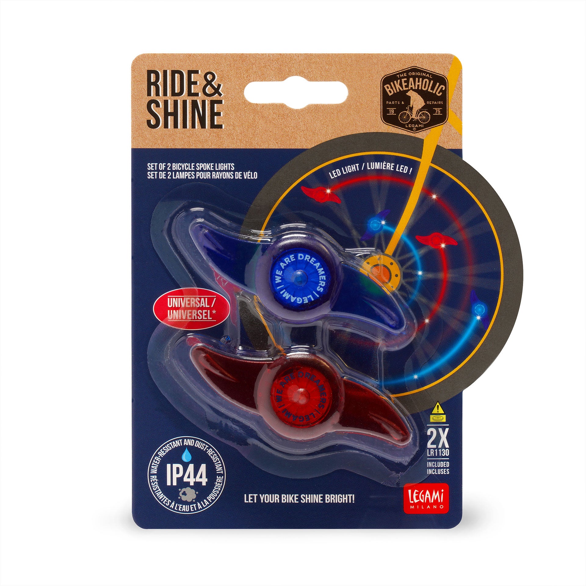 Legami Set Di 2 Luci Led Per Raggi Della Bicicletta - Spazio - immagine 4