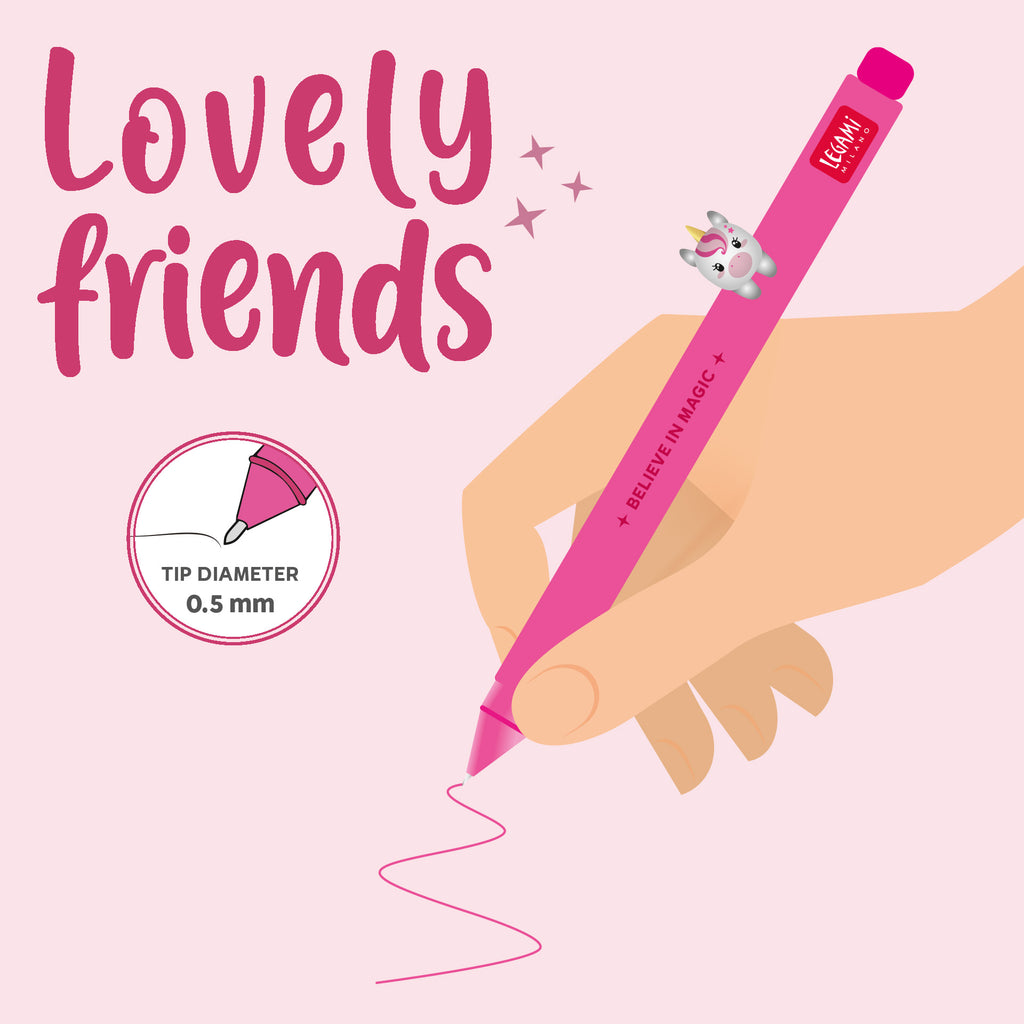 Legami Penna Gel Lovely Friends - Unicorno