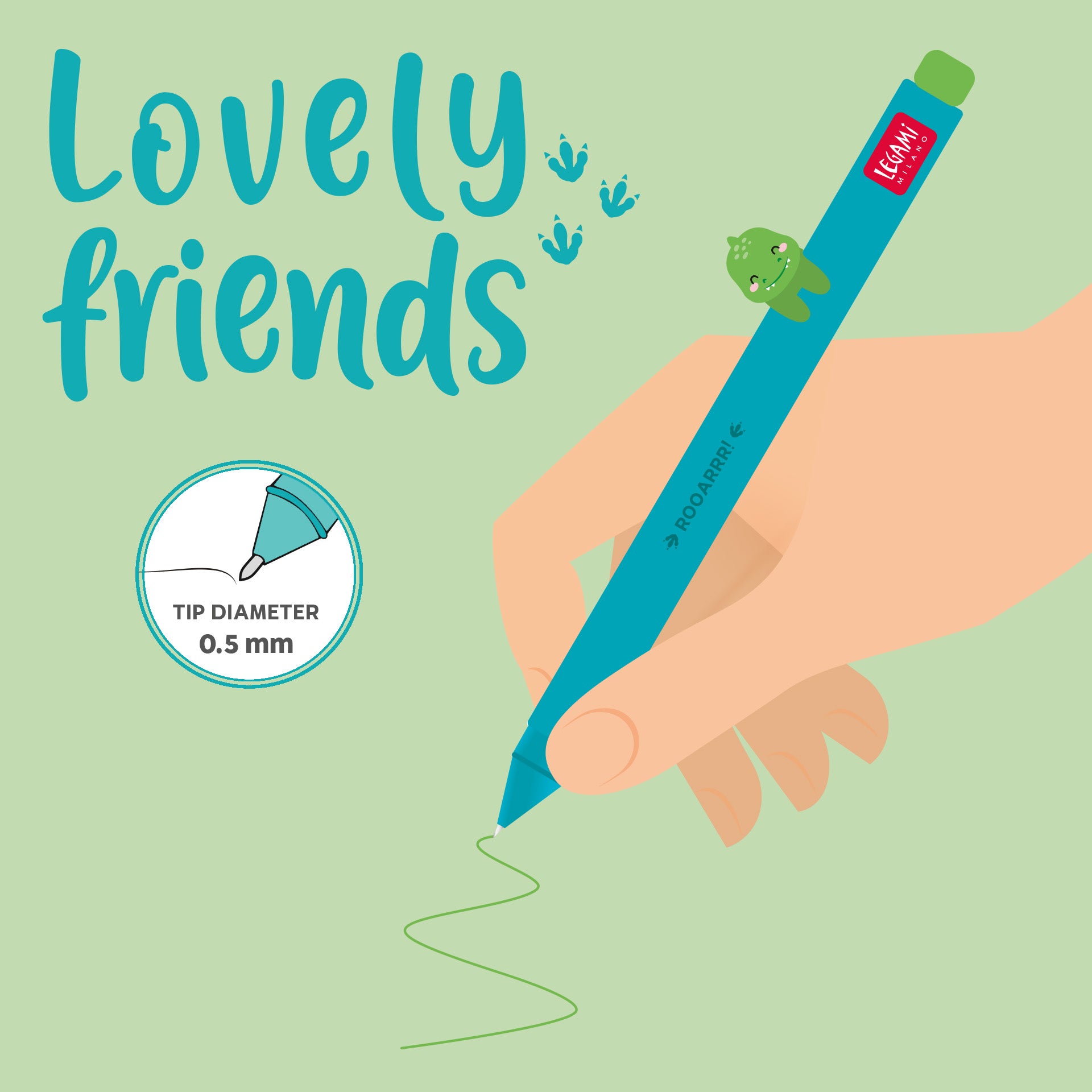 Legami Penna Gel Lovely Friends - Dinosauro