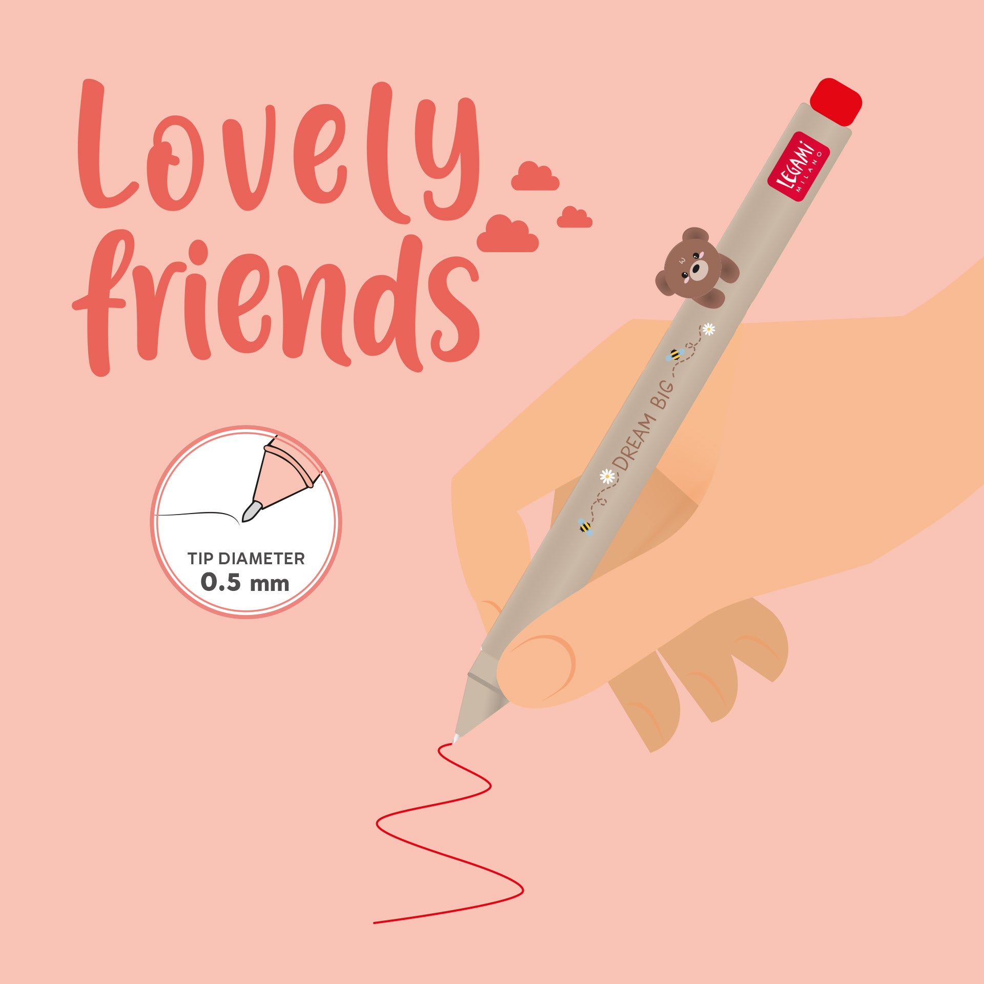 Legami Penna Gel Lovely Friends - Teddy Bear