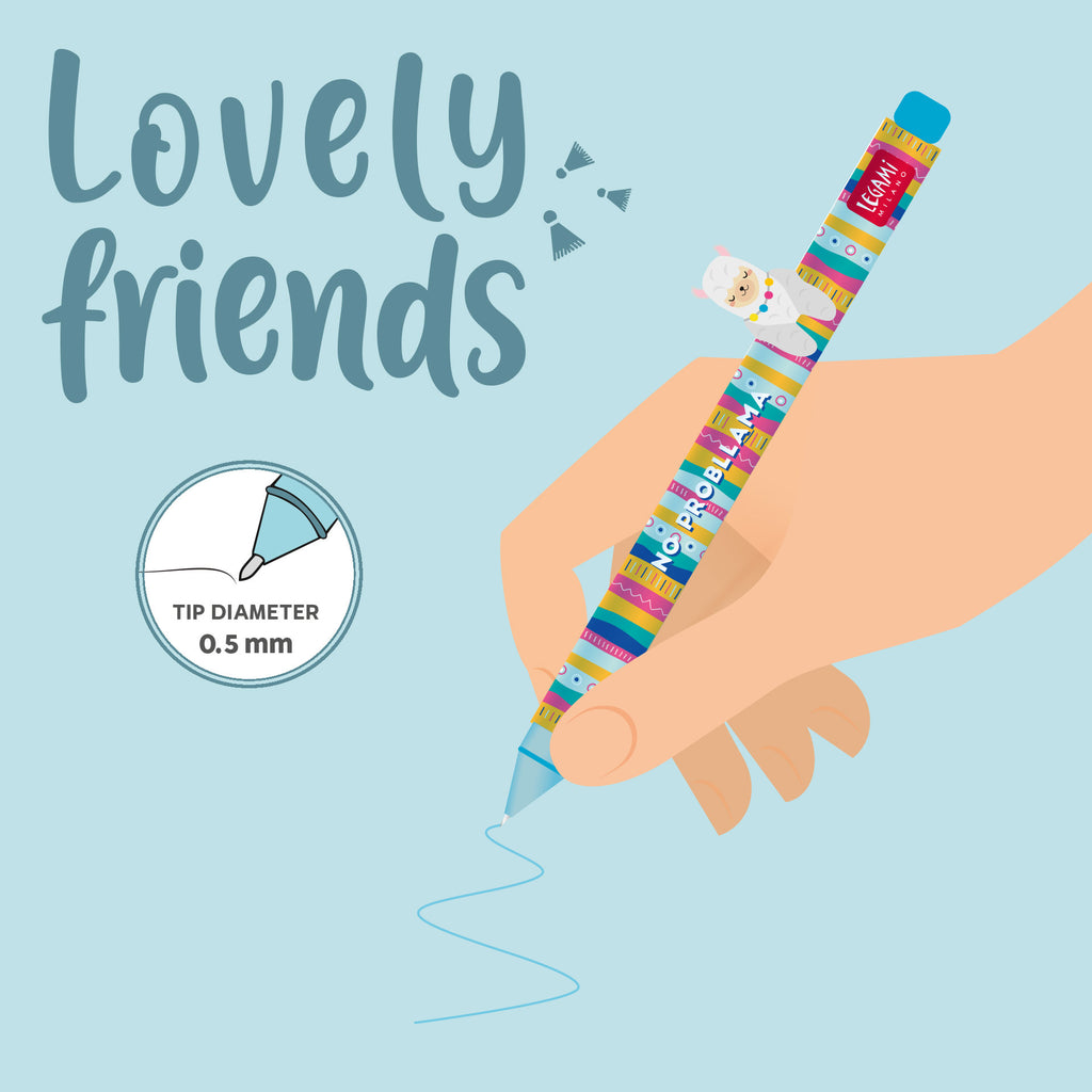 Legami Penna Gel Lovely Friends - Lama