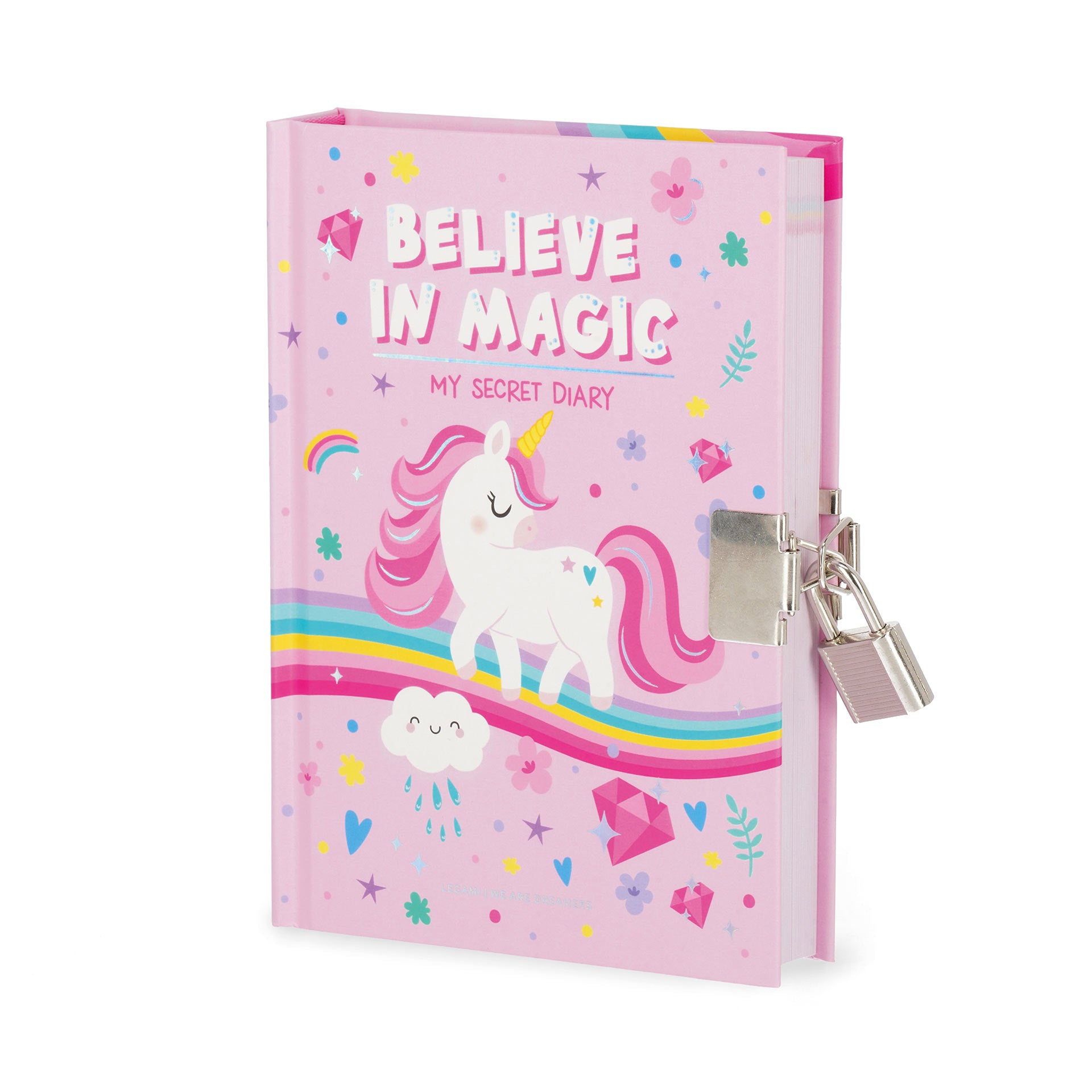 Legami Diario Segreto Con Copertina Rigida Illustrata E Lucchetto - Unicorn