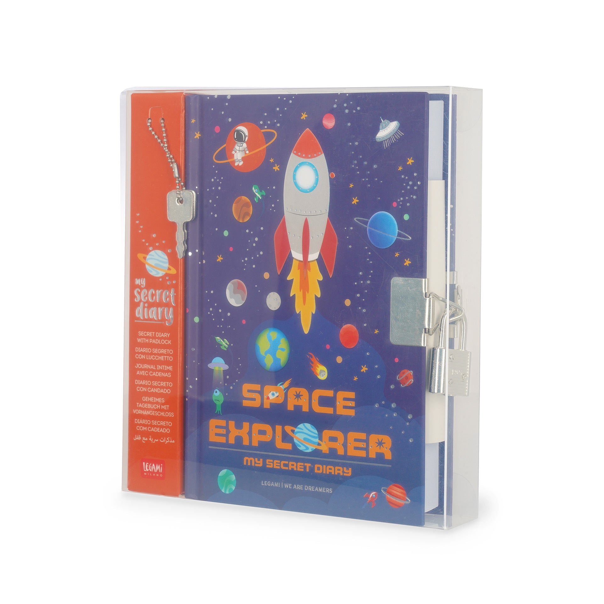 Legami Diario Segreto Con Copertina Rigida Illustrata E Lucchetto - Space