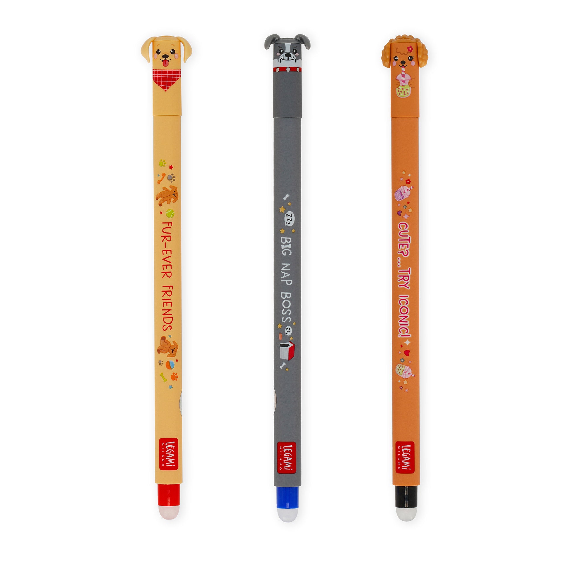 Legami Set Di 3 Penne Cancellabili - Fur Ever Friends