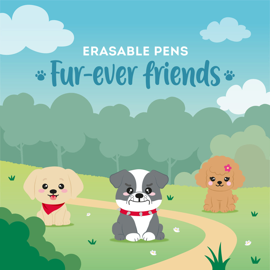 Legami Set Di 3 Penne Cancellabili - Fur Ever Friends