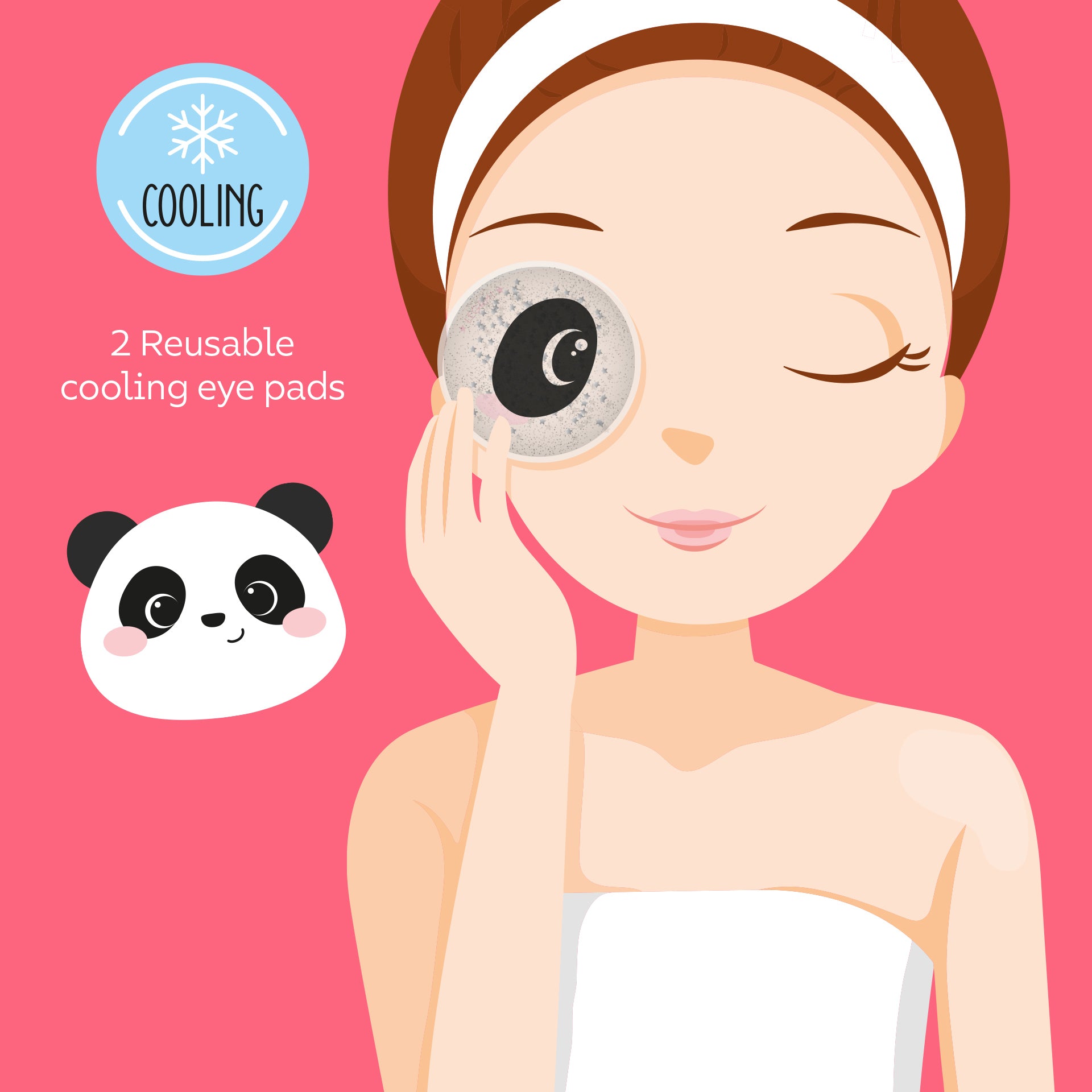 Legami Cuscinetto Occhi Rinfrescante Riutilizzabile - Panda