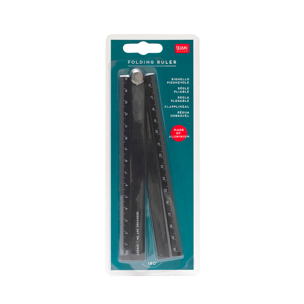 Legami Righello Pieghevole In Alluminio - Black