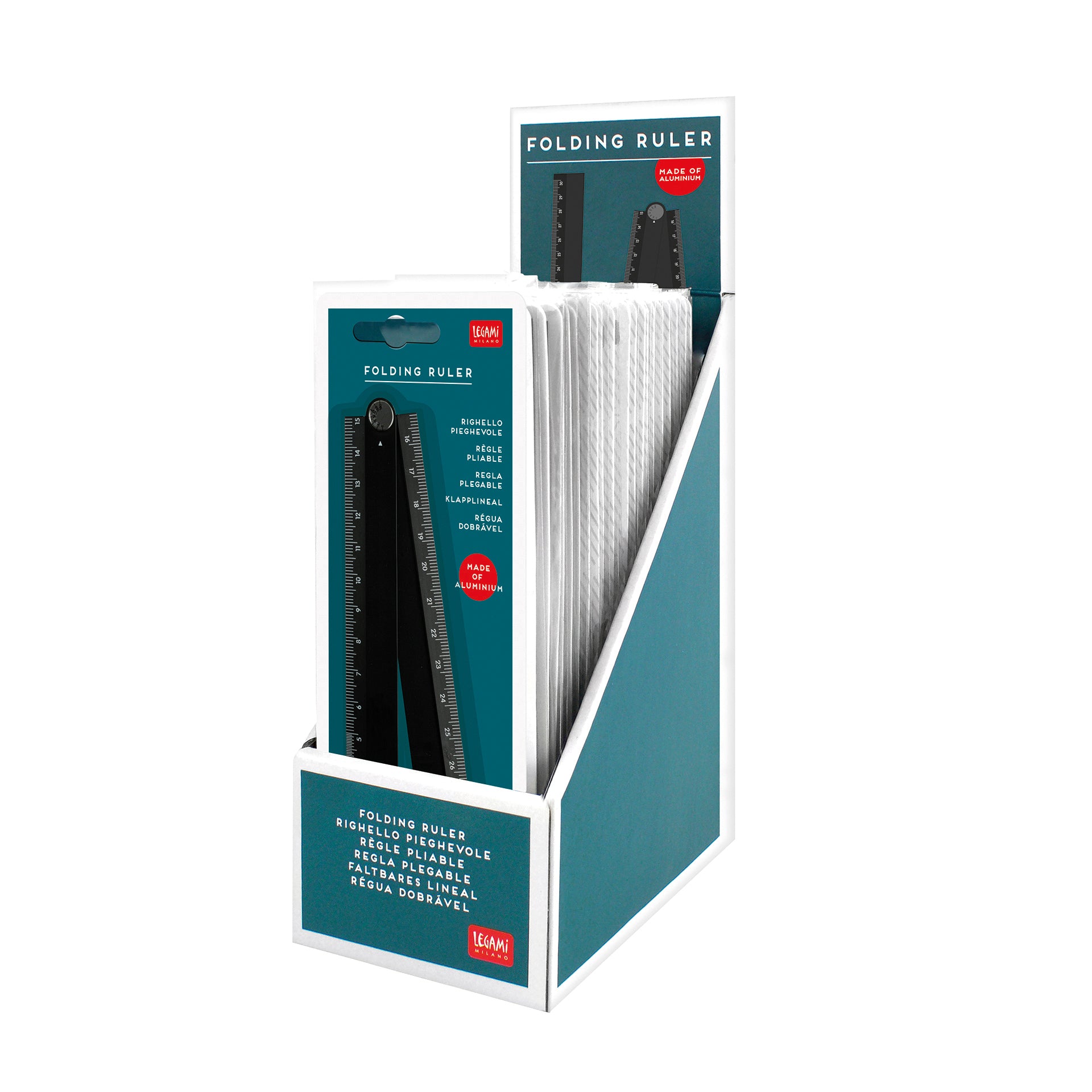 Legami Righello Pieghevole In Alluminio - Black