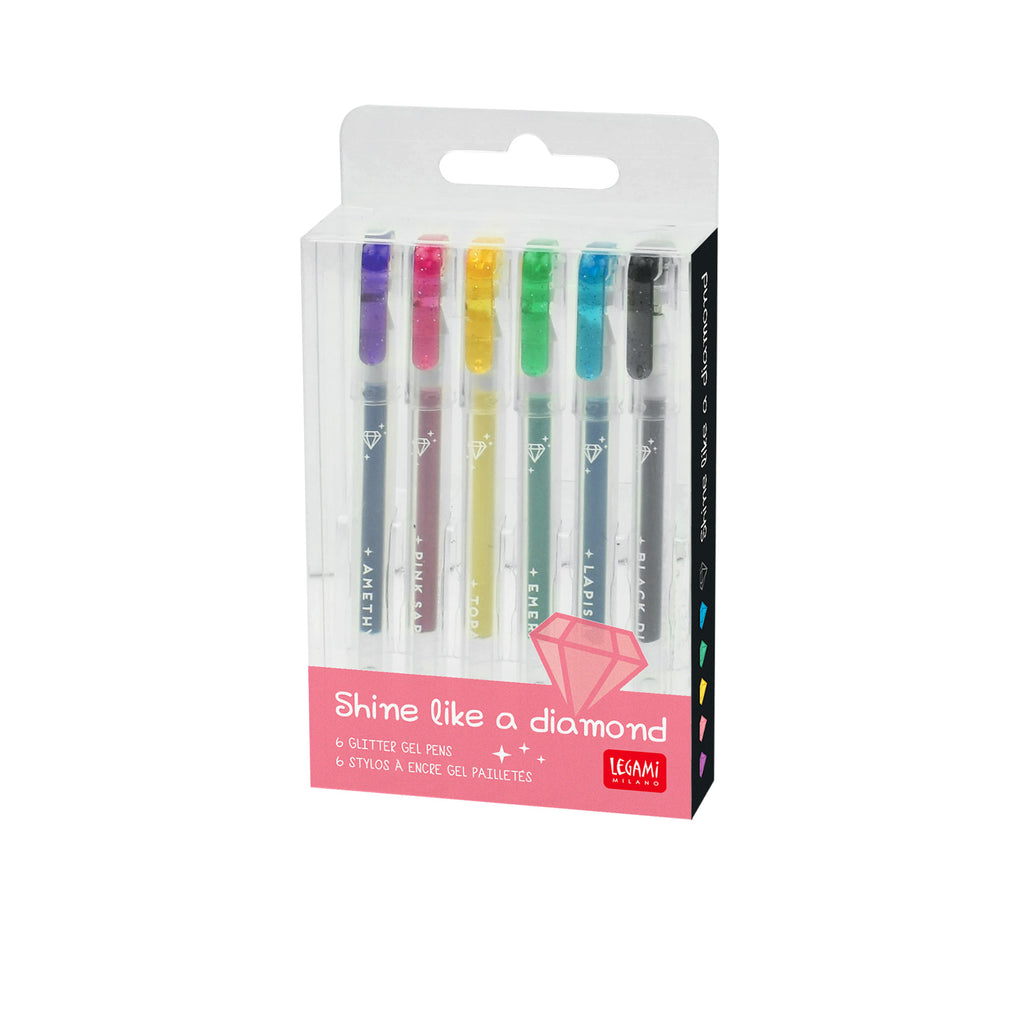 Legami Set Di 6 Mini Penne Gel Glitterate