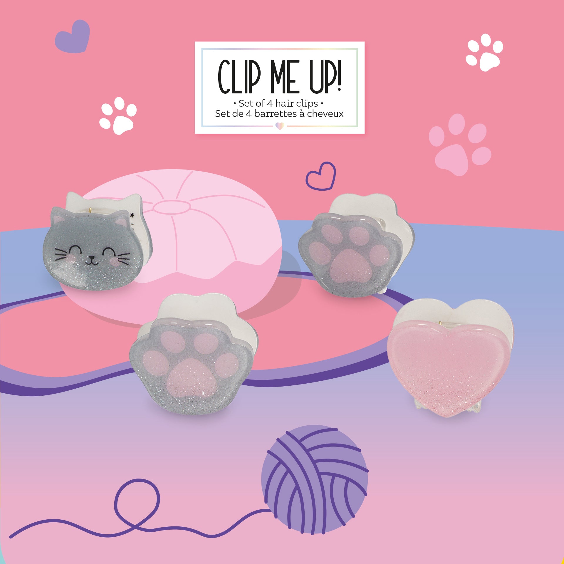 Legami Set Di 4 Mini Mollette Per Capelli - Kitty