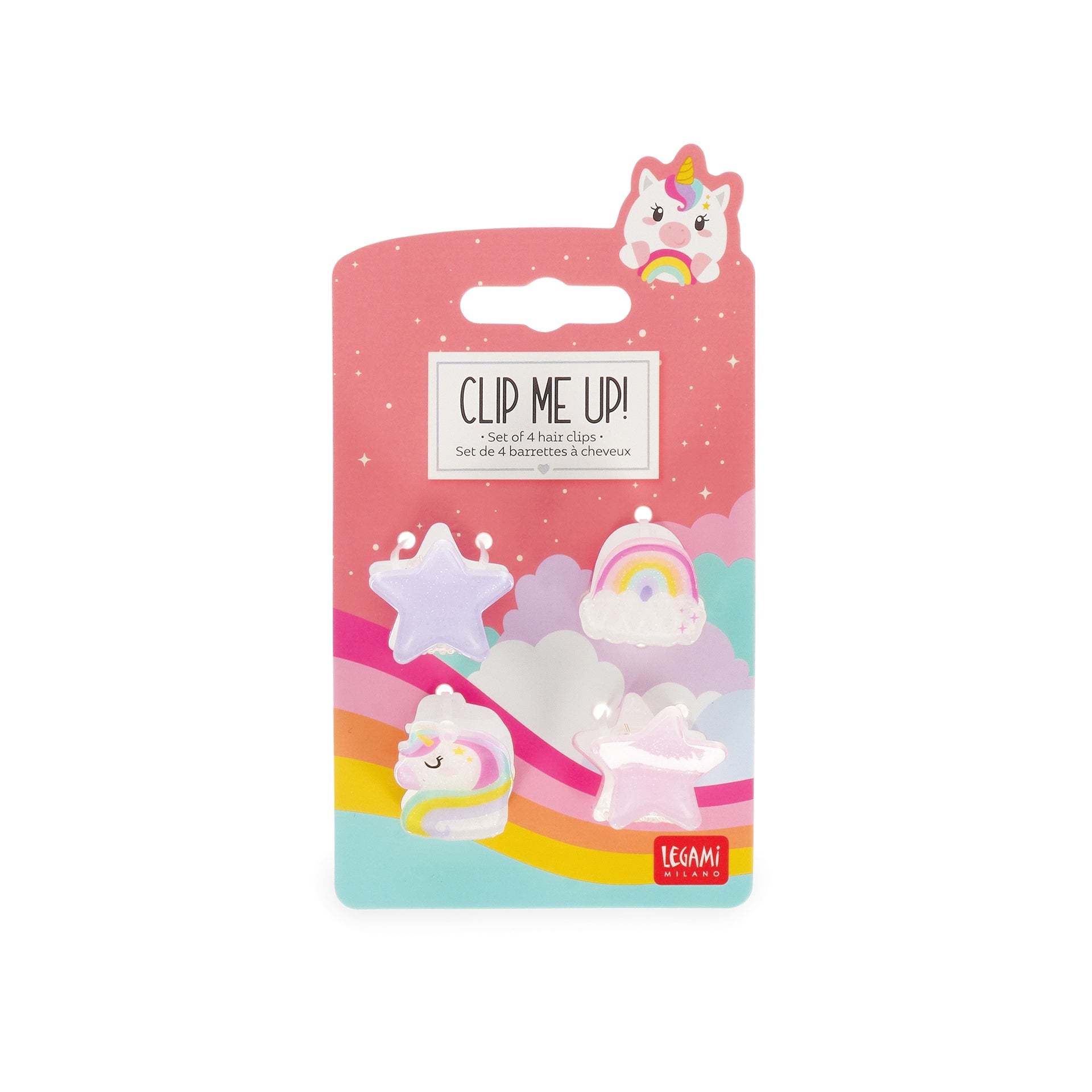 Legami Set Di 4 Mini Mollette Per Capelli - Unicorno