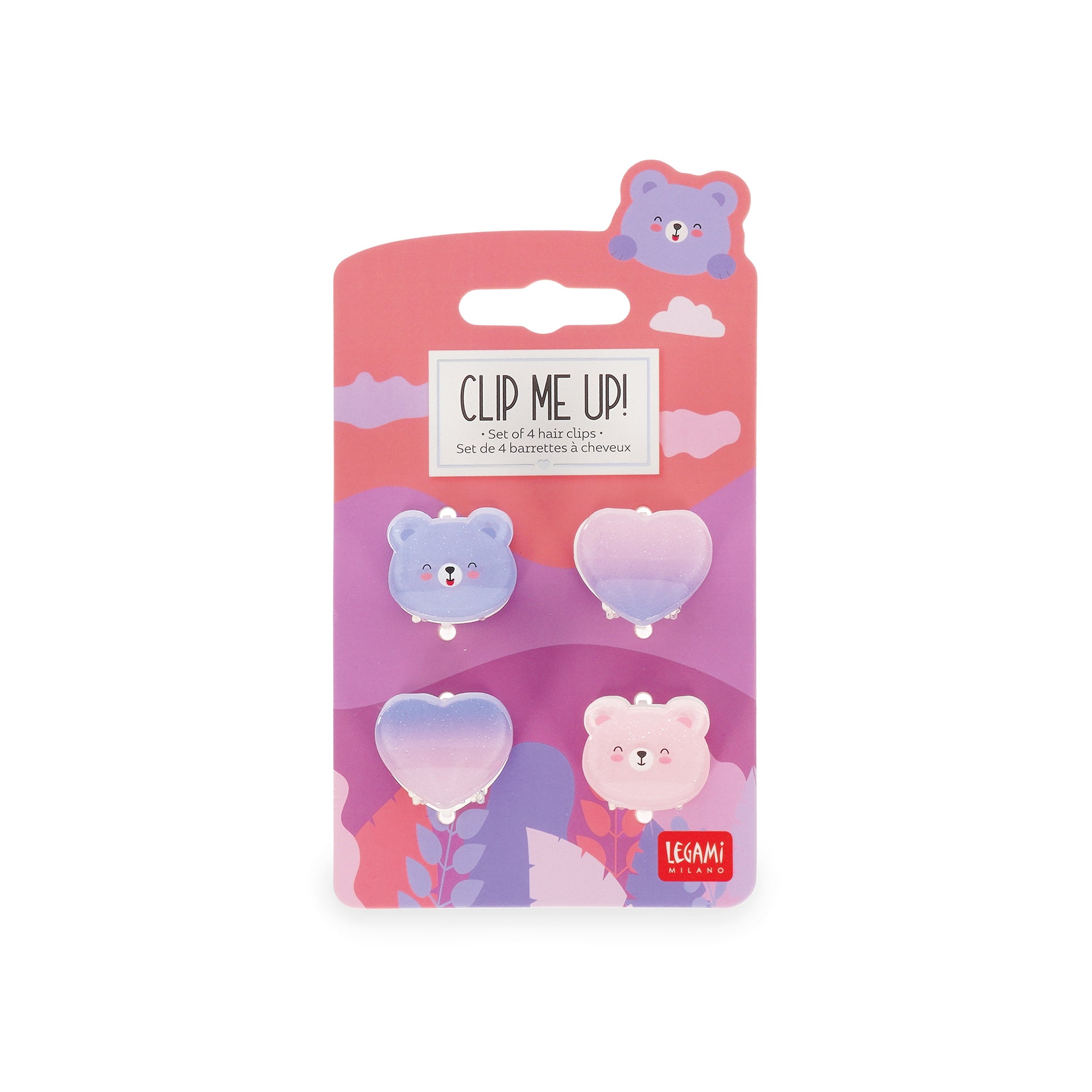 Legami Set Di 4 Mini Mollette Per Capelli - Teddy