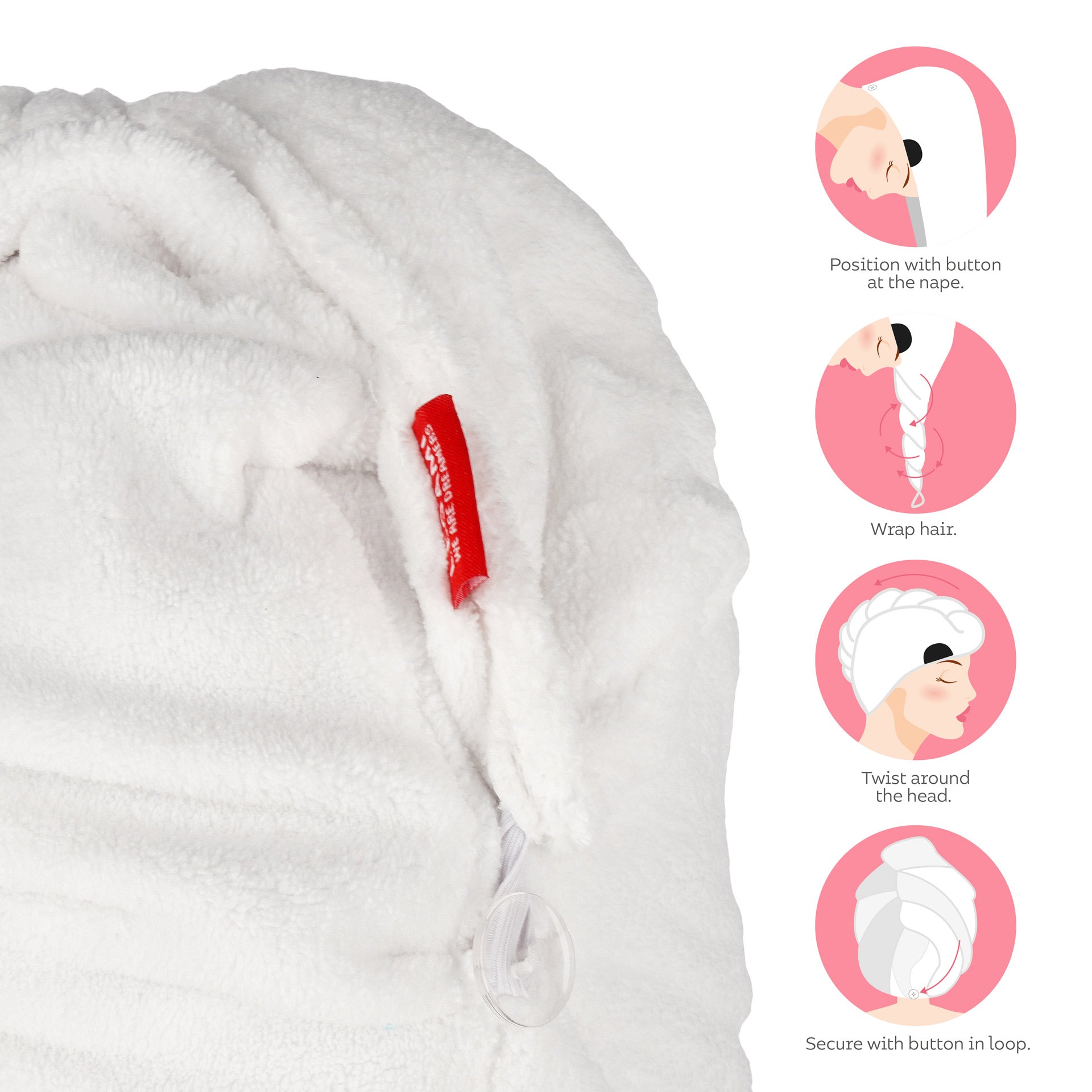 Legami Asciugamano Per Capelli A Turbante - Panda