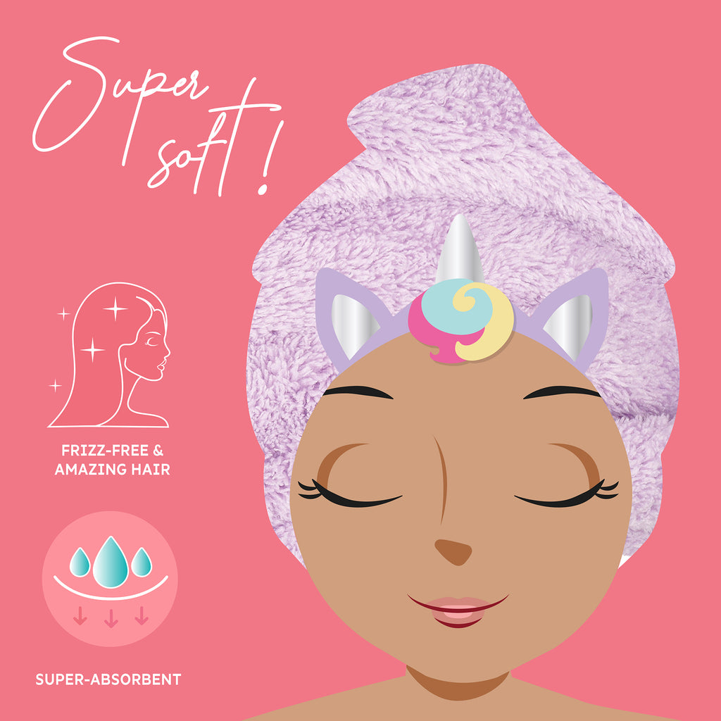 Legami Asciugamano Per Capelli A Turbante - Unicorno