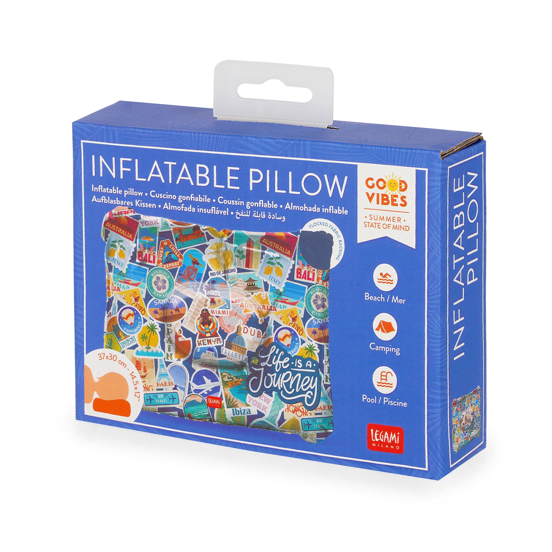 Legami Inflatable Pillow - Travel
