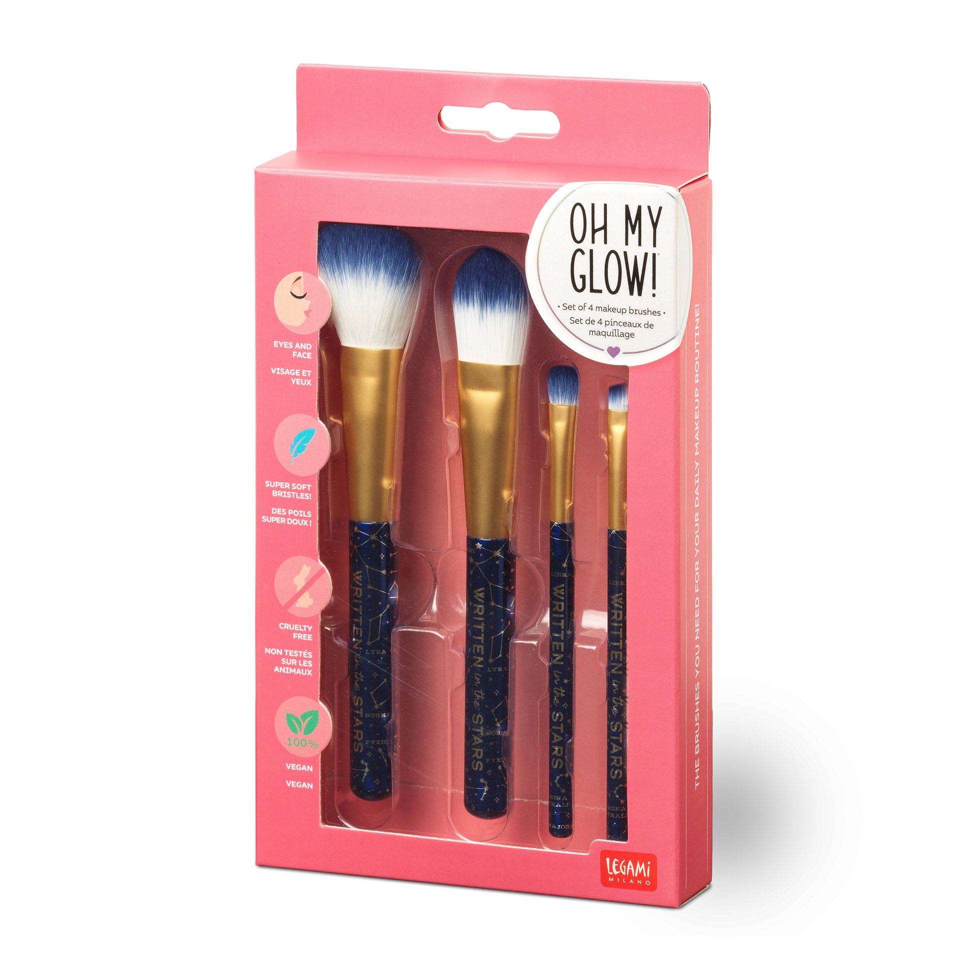Legami Set Di 4 Pennelli Makeup - Stars