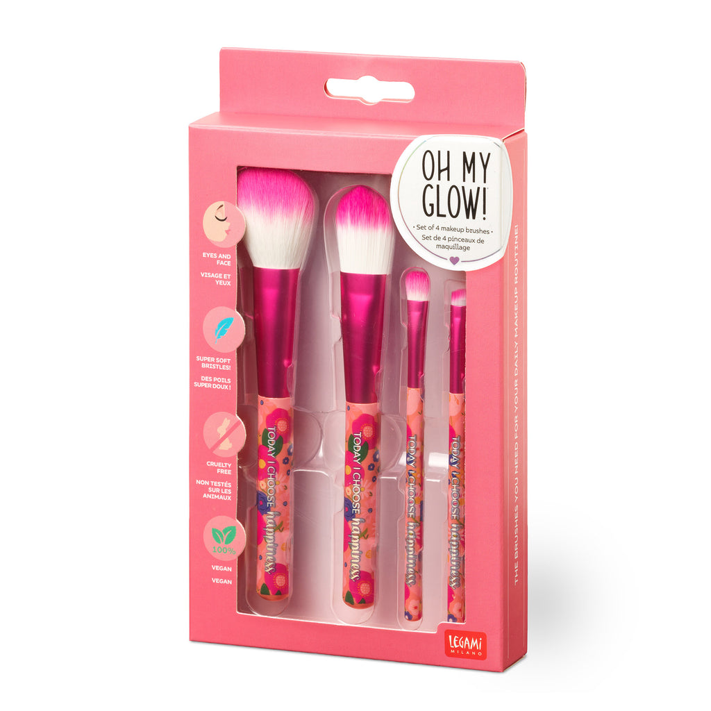 Legami Set Di 4 Pennelli Makeup - Flowers