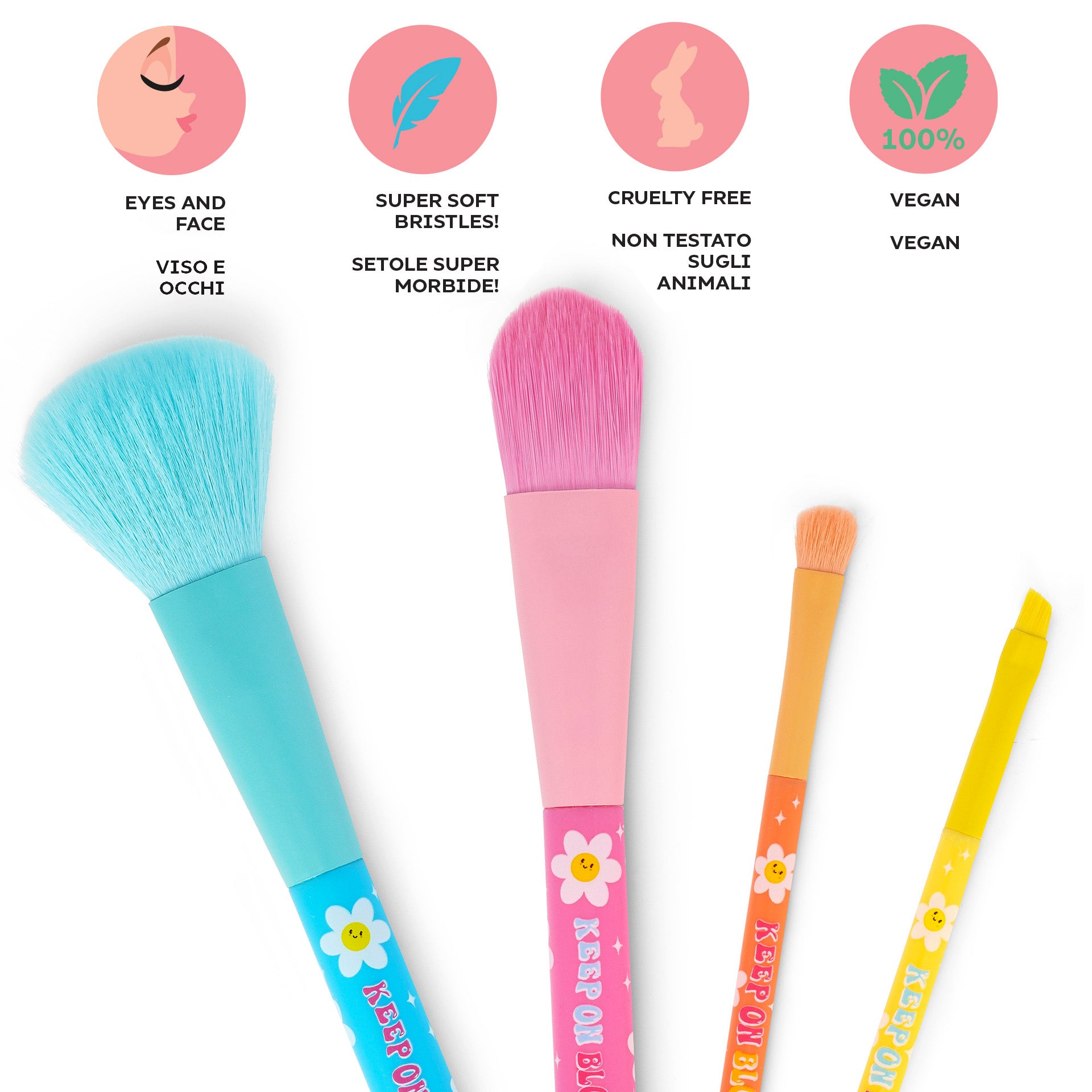 Legami Set Di 4 Pennelli Makeup - Daisy