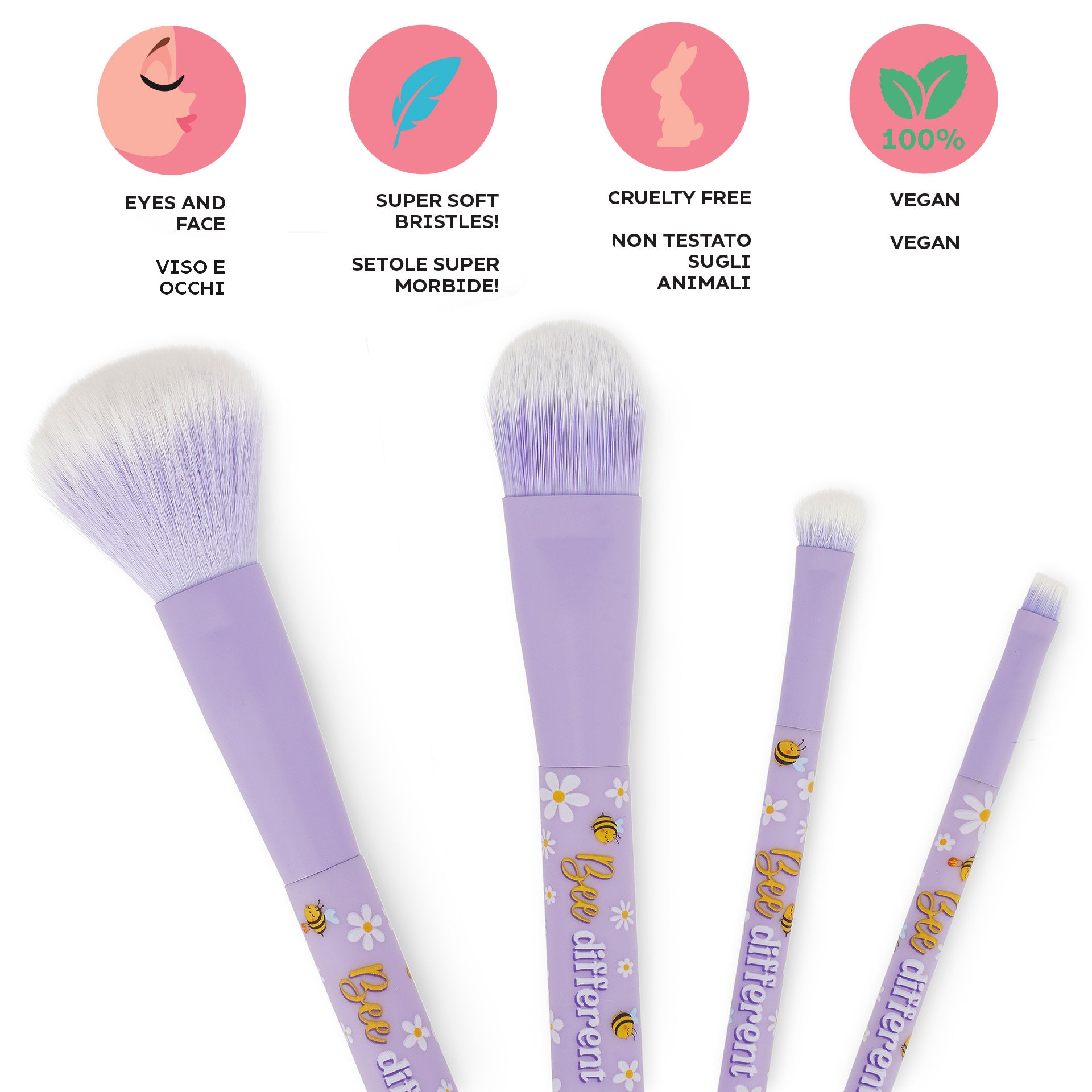 Legami Set Di 4 Pennelli Makeup - Ape