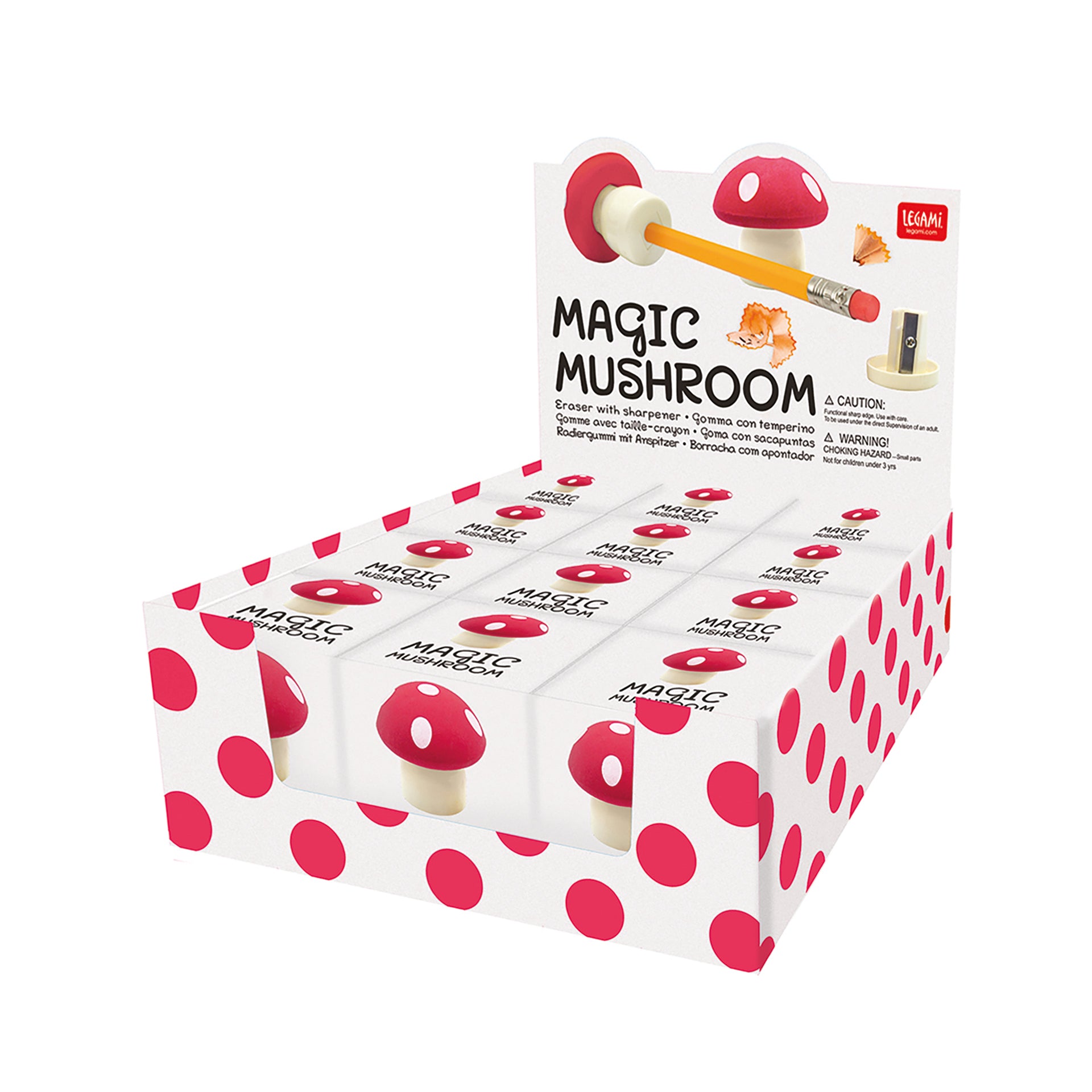 Legami Gomma Con Temperino - Mushroom