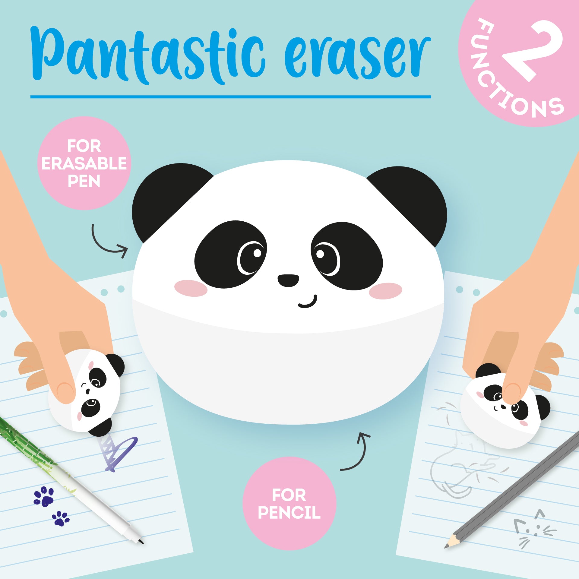 Legami Gomma 2 In 1 - Panda