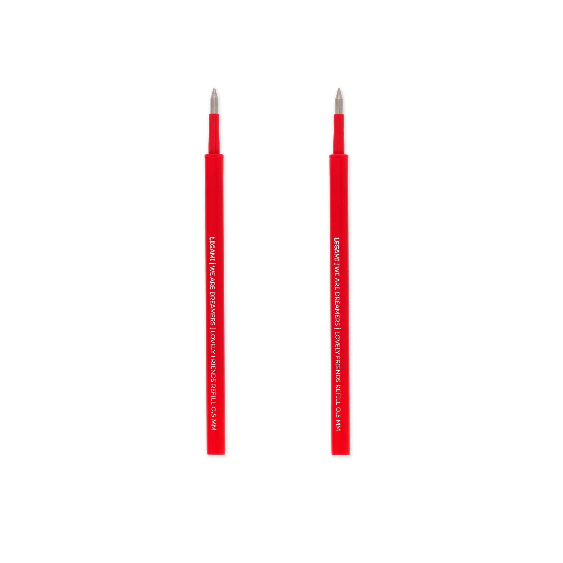 Legami Set Di Due Ricariche Per Penna Gel Lovely Friends - Rosso
