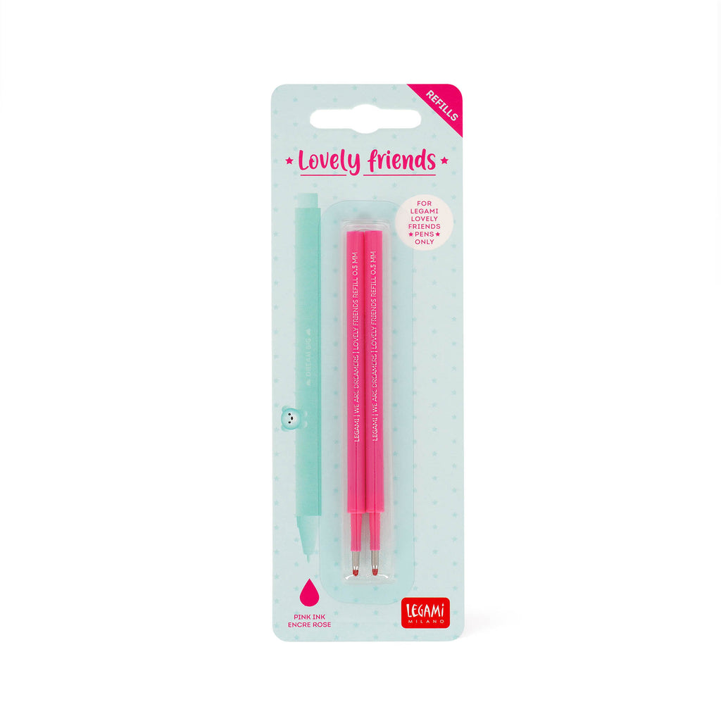 Legami Set Di Due Ricariche Per Penna Gel Lovely Friends - Rosa